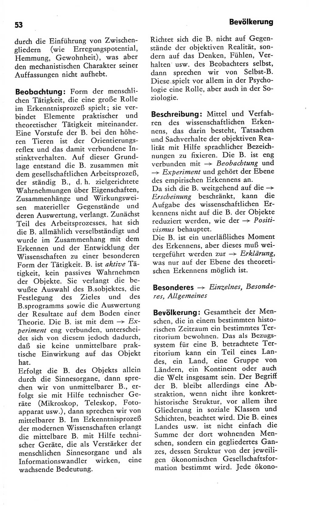 Kleines Wörterbuch der marxistisch-leninistischen Philosophie [Deutsche Demokratische Republik (DDR)] 1981, Seite 53 (Kl. Wb. ML Phil. DDR 1981, S. 53)