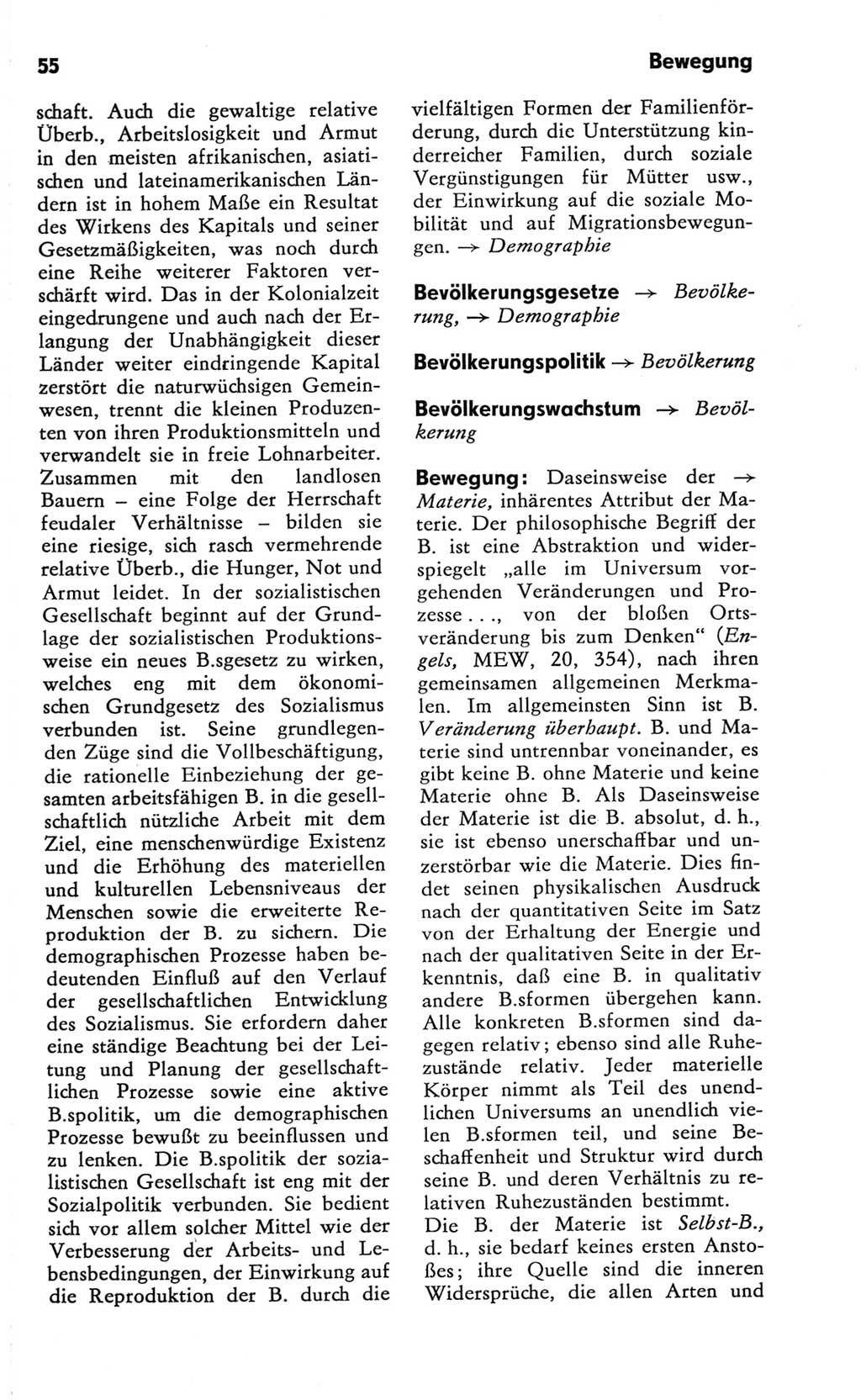 Kleines Wörterbuch der marxistisch-leninistischen Philosophie [Deutsche Demokratische Republik (DDR)] 1981, Seite 55 (Kl. Wb. ML Phil. DDR 1981, S. 55)
