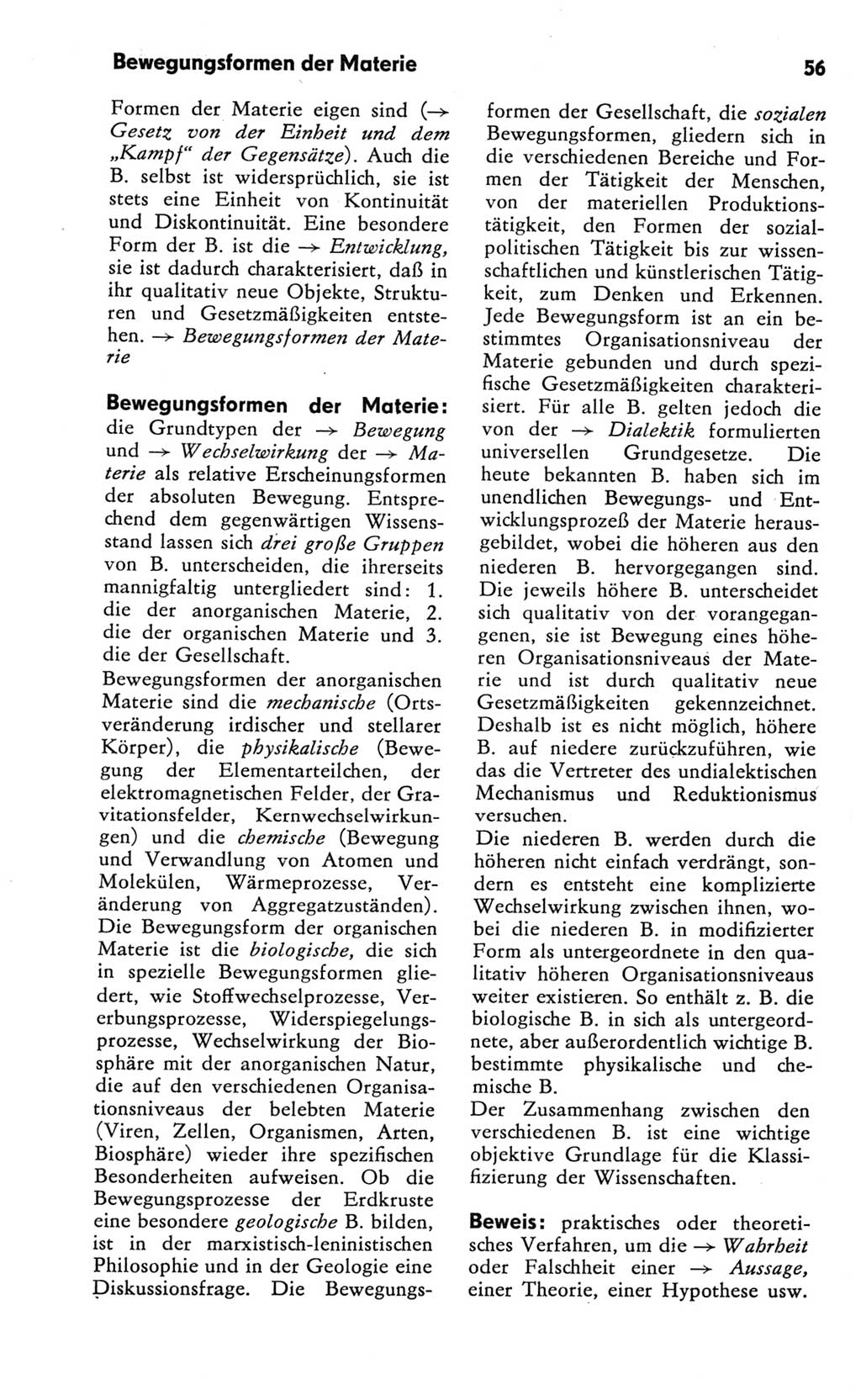 Kleines Wörterbuch der marxistisch-leninistischen Philosophie [Deutsche Demokratische Republik (DDR)] 1981, Seite 56 (Kl. Wb. ML Phil. DDR 1981, S. 56)