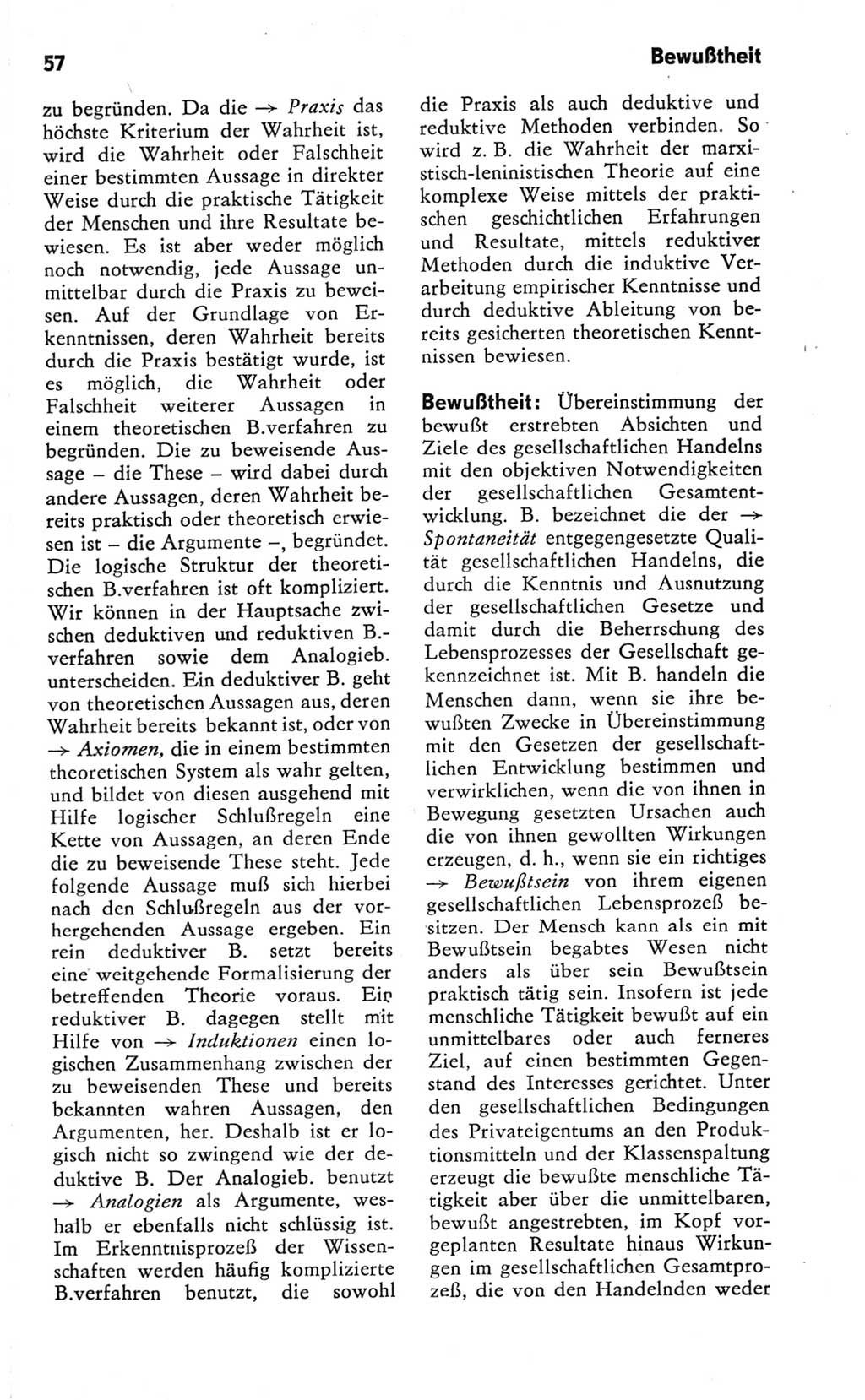Kleines Wörterbuch der marxistisch-leninistischen Philosophie [Deutsche Demokratische Republik (DDR)] 1981, Seite 57 (Kl. Wb. ML Phil. DDR 1981, S. 57)