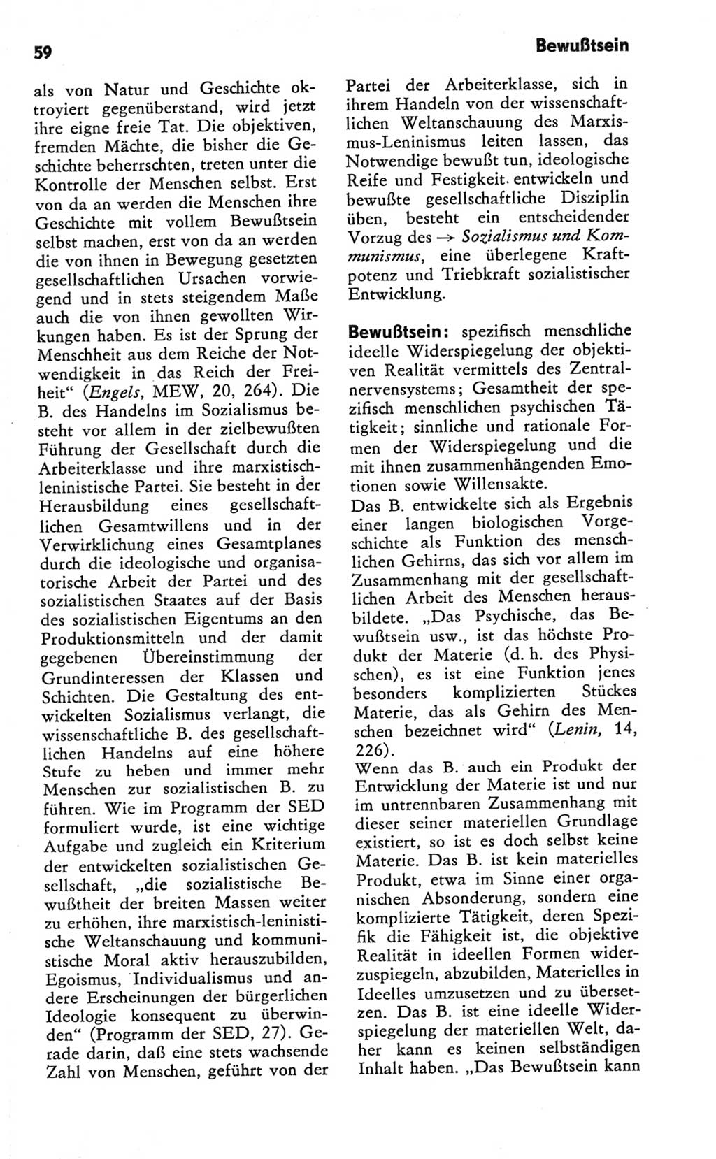 Kleines Wörterbuch der marxistisch-leninistischen Philosophie [Deutsche Demokratische Republik (DDR)] 1981, Seite 59 (Kl. Wb. ML Phil. DDR 1981, S. 59)