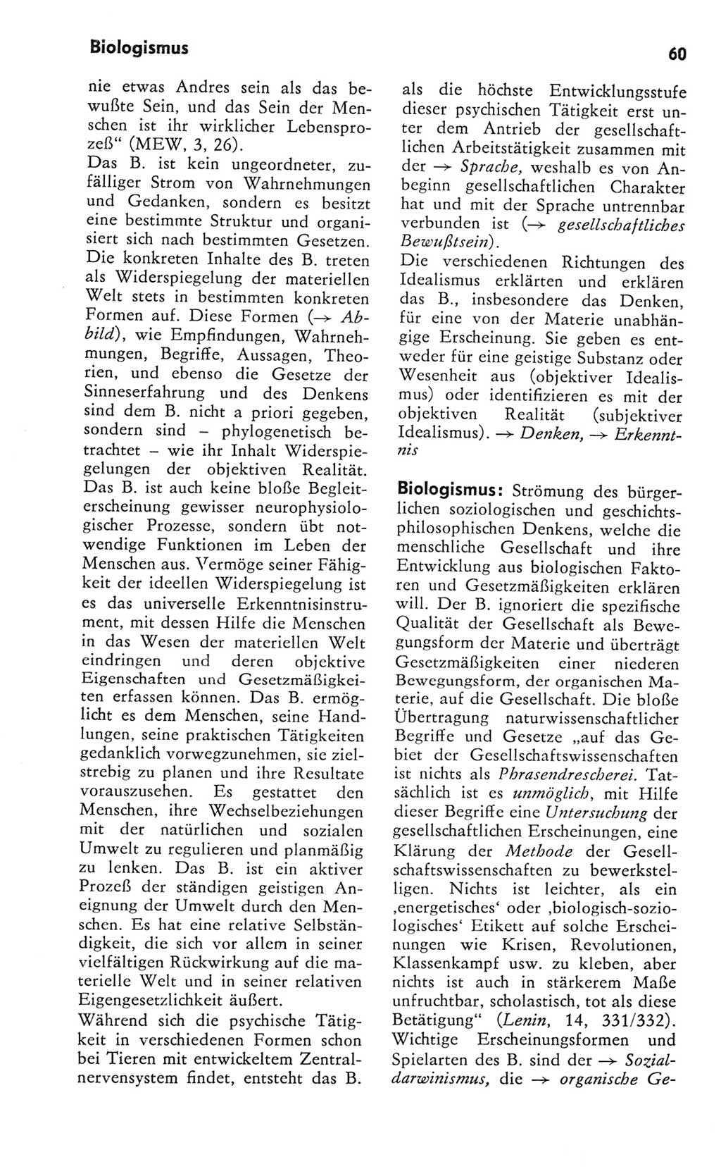 Kleines Wörterbuch der marxistisch-leninistischen Philosophie [Deutsche Demokratische Republik (DDR)] 1981, Seite 60 (Kl. Wb. ML Phil. DDR 1981, S. 60)
