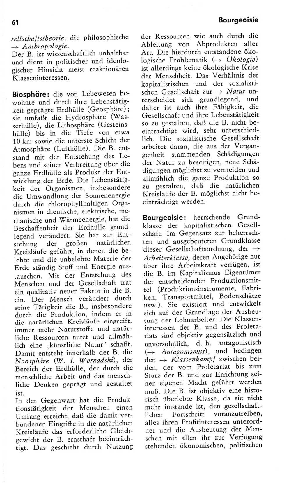Kleines Wörterbuch der marxistisch-leninistischen Philosophie [Deutsche Demokratische Republik (DDR)] 1981, Seite 61 (Kl. Wb. ML Phil. DDR 1981, S. 61)