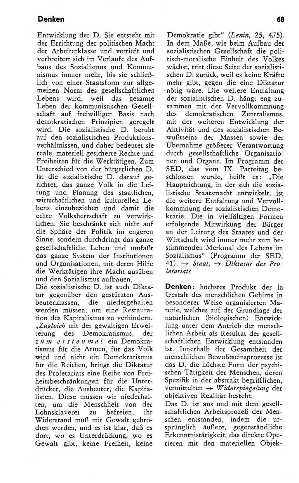 Kleines Wörterbuch der marxistisch-leninistischen Philosophie [Deutsche Demokratische Republik (DDR)] 1981, Seite 68 (Kl. Wb. ML Phil. DDR 1981, S. 68)