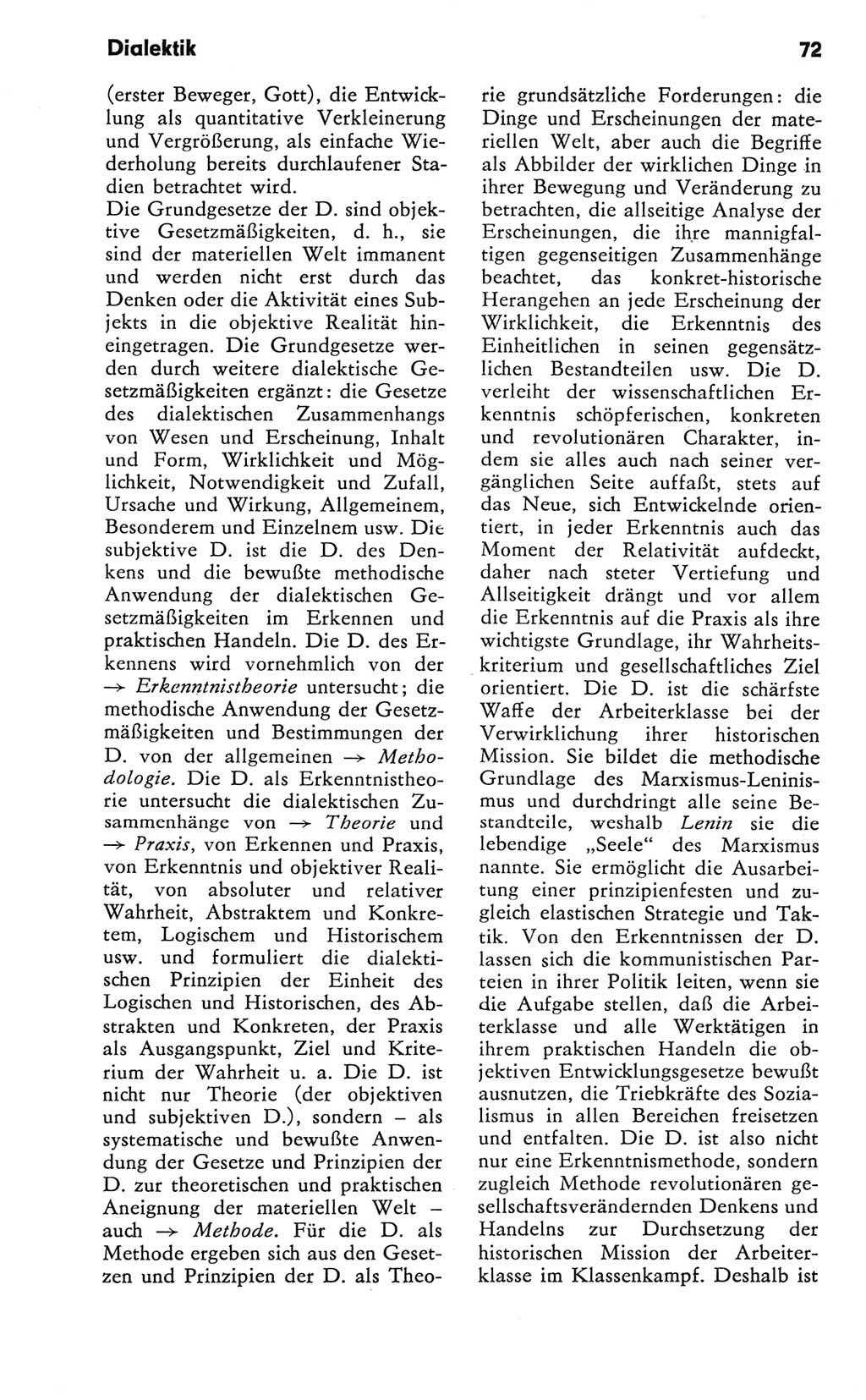 Kleines Wörterbuch der marxistisch-leninistischen Philosophie [Deutsche Demokratische Republik (DDR)] 1981, Seite 72 (Kl. Wb. ML Phil. DDR 1981, S. 72)