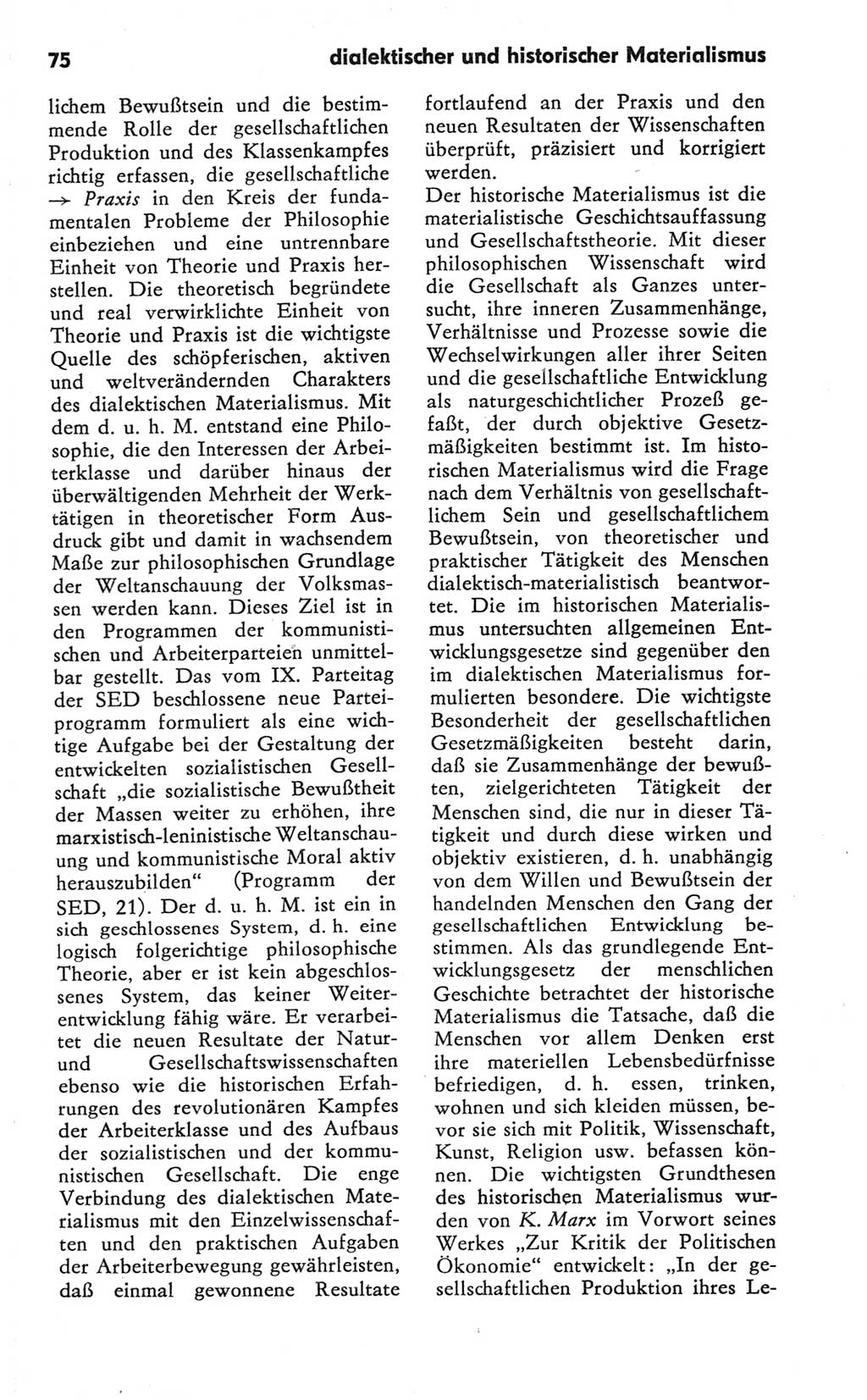 Kleines Wörterbuch der marxistisch-leninistischen Philosophie [Deutsche Demokratische Republik (DDR)] 1981, Seite 75 (Kl. Wb. ML Phil. DDR 1981, S. 75)