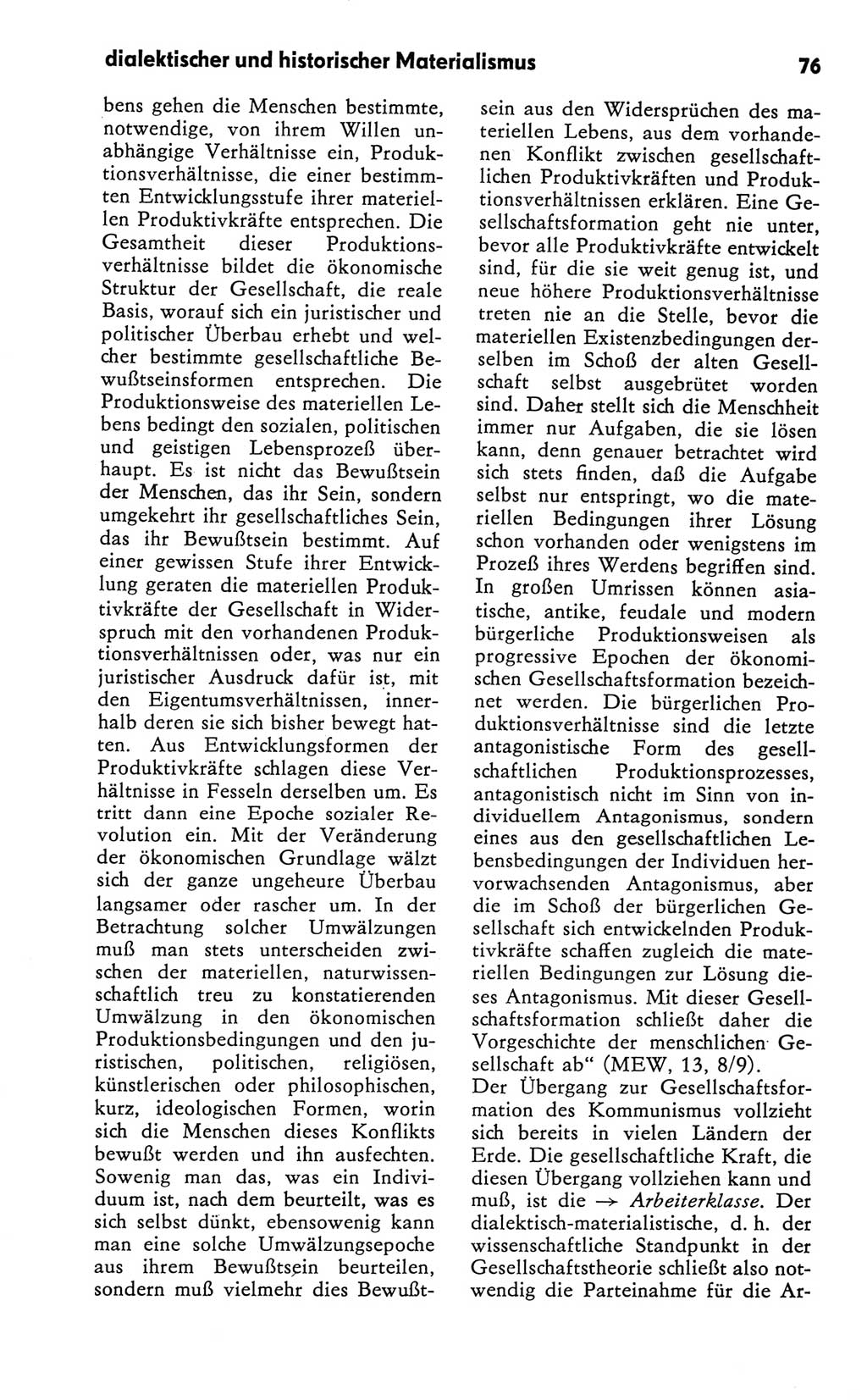 Kleines Wörterbuch der marxistisch-leninistischen Philosophie [Deutsche Demokratische Republik (DDR)] 1981, Seite 76 (Kl. Wb. ML Phil. DDR 1981, S. 76)