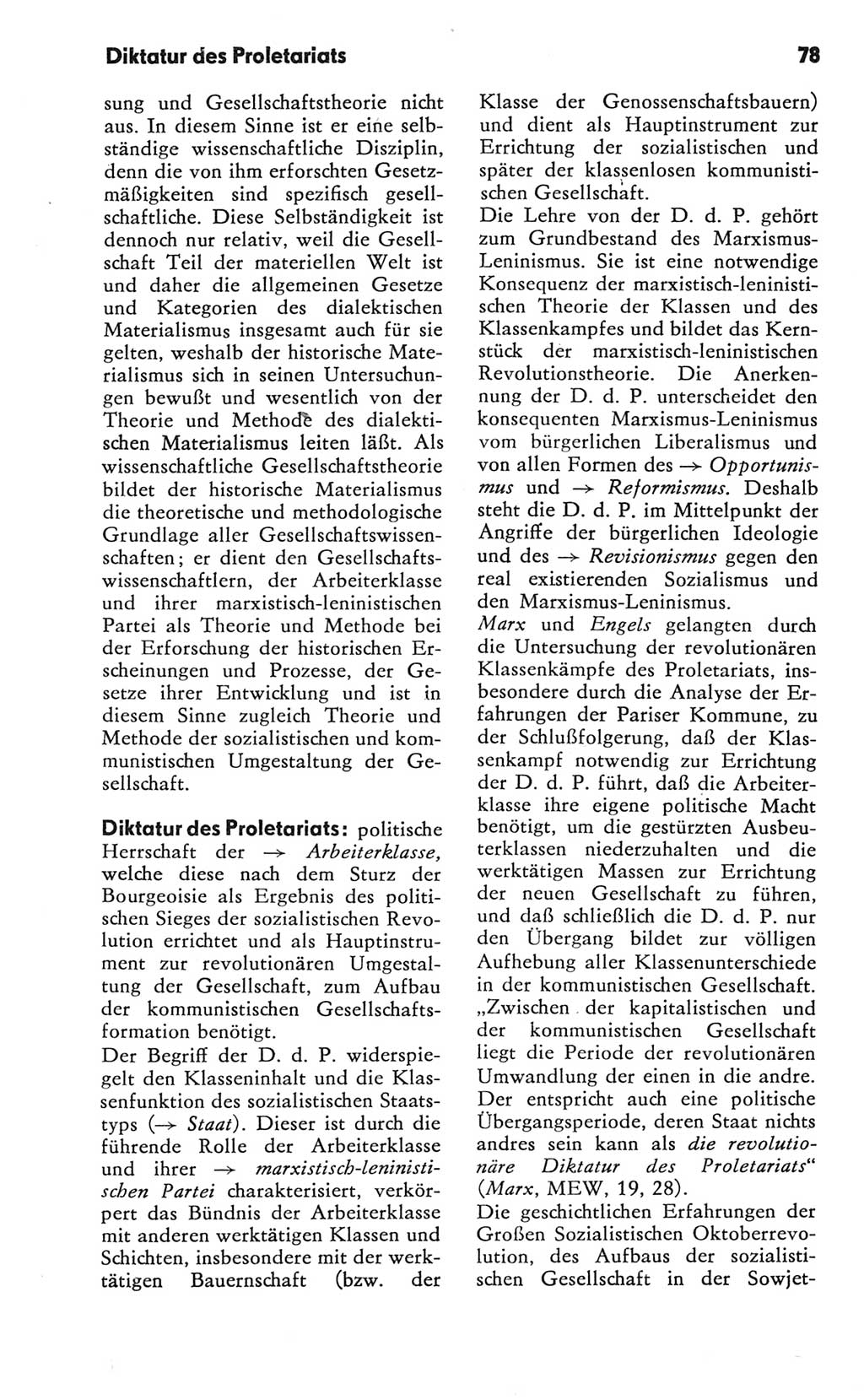 Kleines Wörterbuch der marxistisch-leninistischen Philosophie [Deutsche Demokratische Republik (DDR)] 1981, Seite 78 (Kl. Wb. ML Phil. DDR 1981, S. 78)