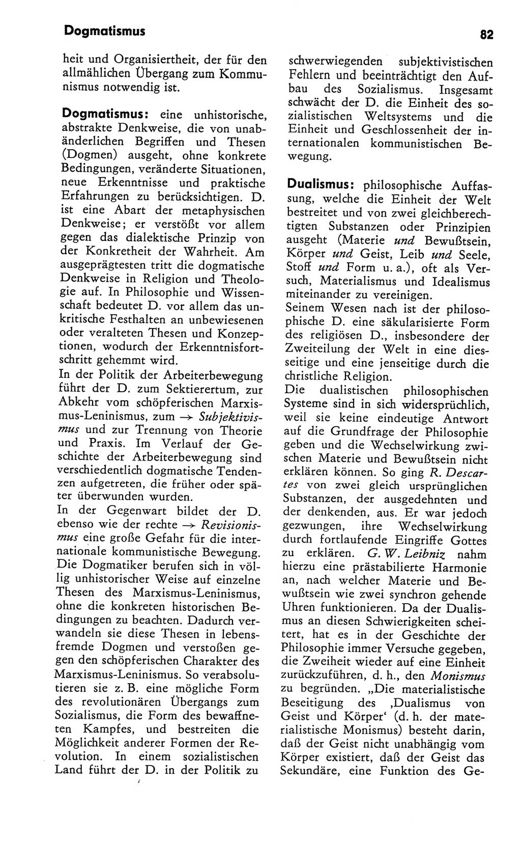 Kleines Wörterbuch der marxistisch-leninistischen Philosophie [Deutsche Demokratische Republik (DDR)] 1981, Seite 82 (Kl. Wb. ML Phil. DDR 1981, S. 82)