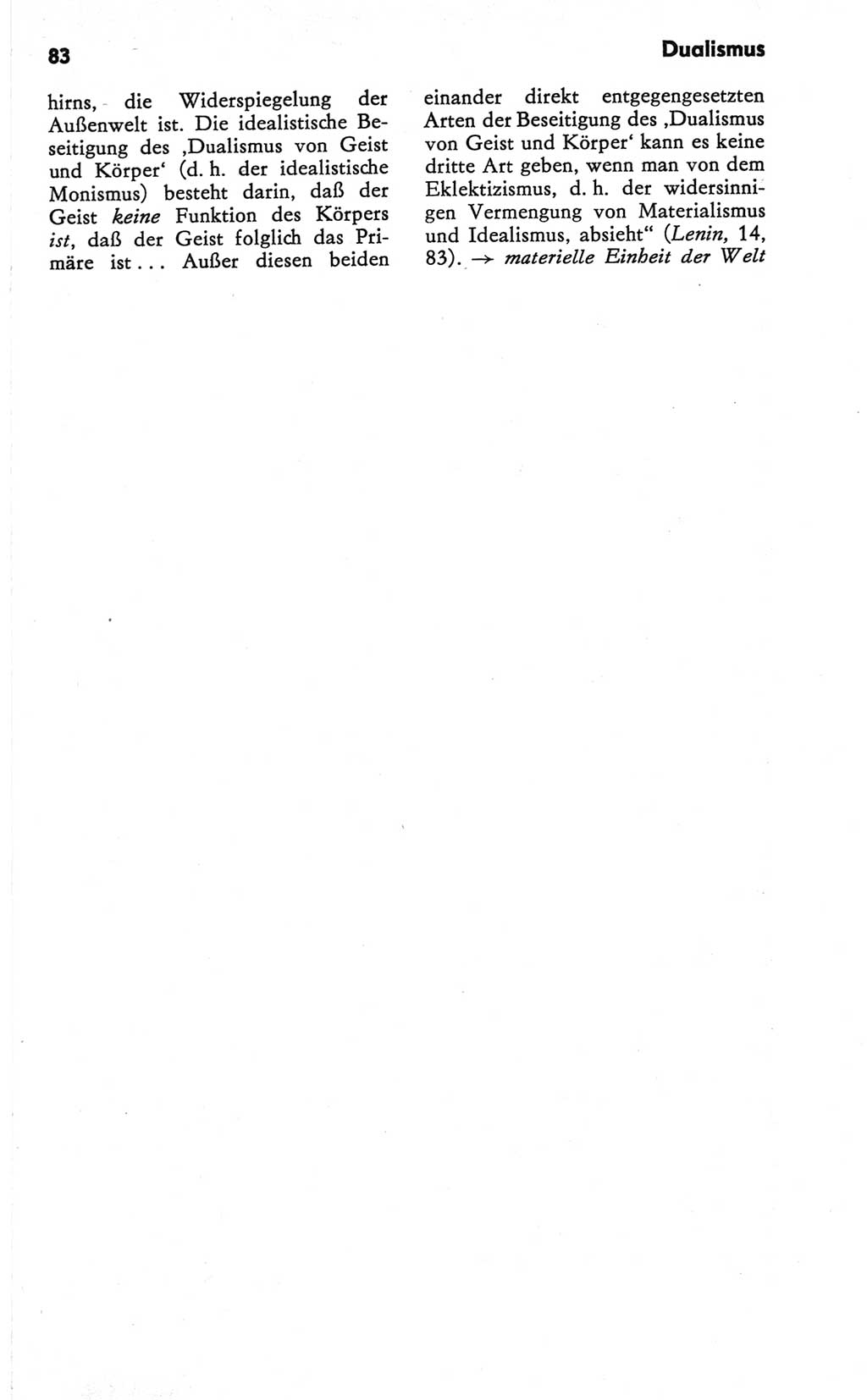 Kleines Wörterbuch der marxistisch-leninistischen Philosophie [Deutsche Demokratische Republik (DDR)] 1981, Seite 83 (Kl. Wb. ML Phil. DDR 1981, S. 83)