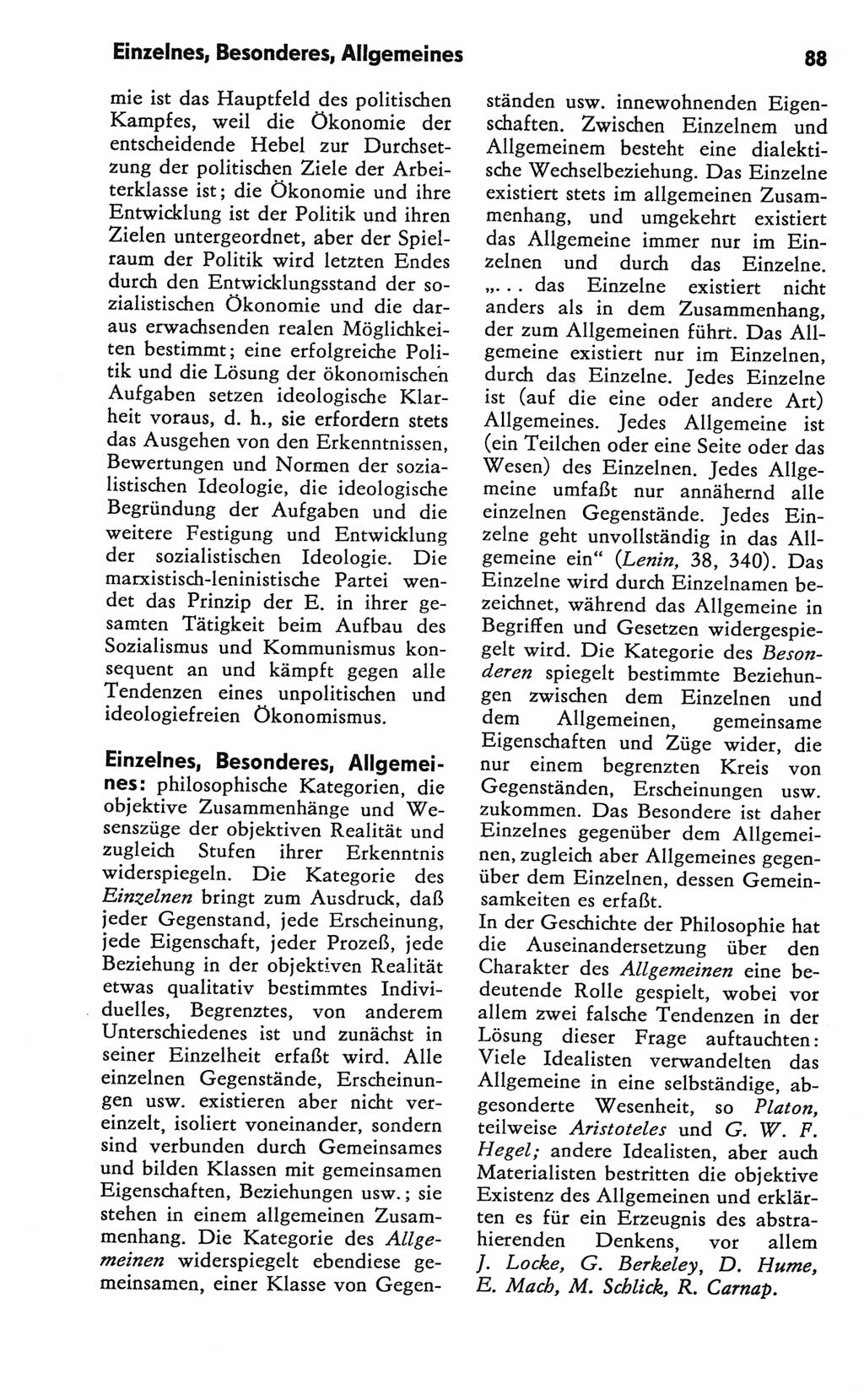 Kleines Wörterbuch der marxistisch-leninistischen Philosophie [Deutsche Demokratische Republik (DDR)] 1981, Seite 88 (Kl. Wb. ML Phil. DDR 1981, S. 88)