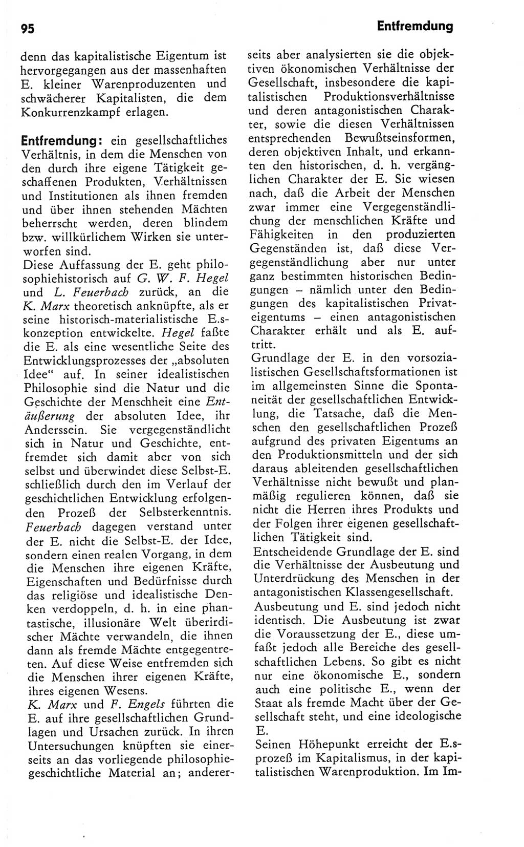 Kleines Wörterbuch der marxistisch-leninistischen Philosophie [Deutsche Demokratische Republik (DDR)] 1981, Seite 95 (Kl. Wb. ML Phil. DDR 1981, S. 95)