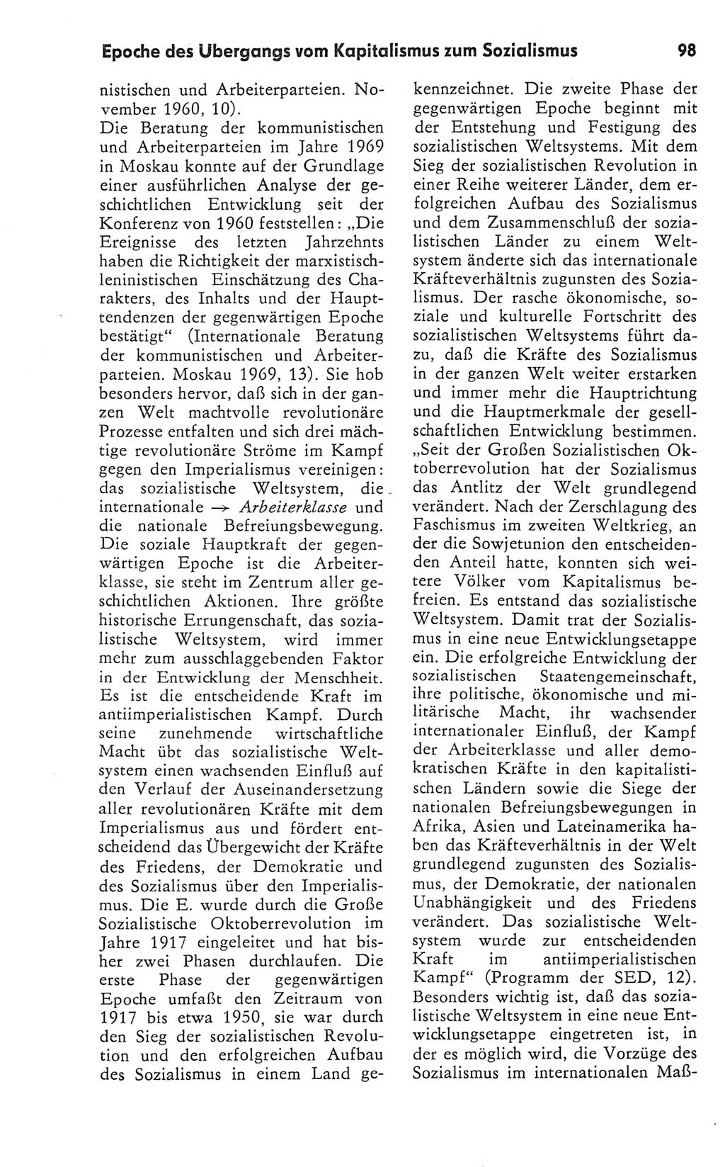 Kleines Wörterbuch der marxistisch-leninistischen Philosophie [Deutsche Demokratische Republik (DDR)] 1981, Seite 98 (Kl. Wb. ML Phil. DDR 1981, S. 98)
