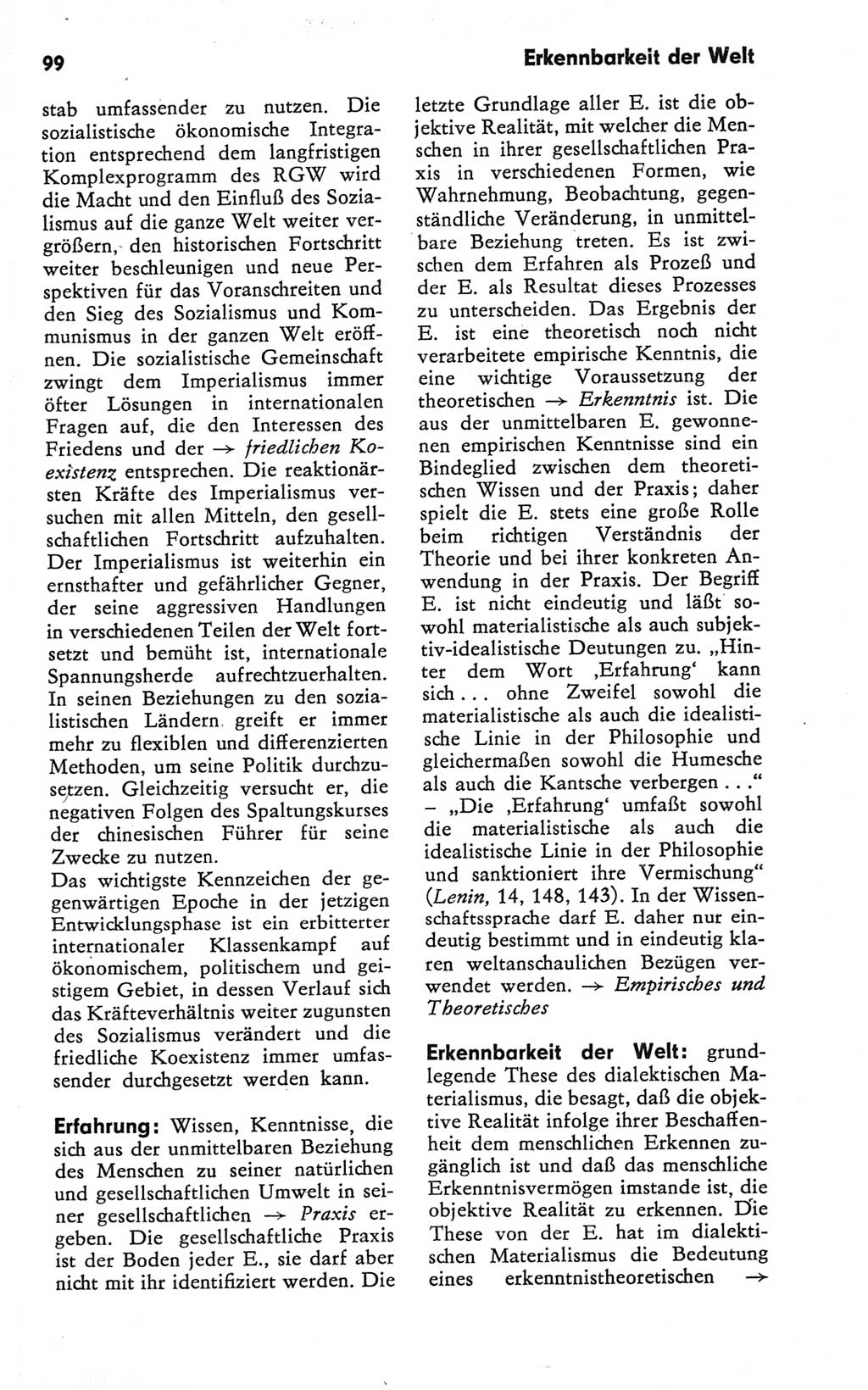 Kleines Wörterbuch der marxistisch-leninistischen Philosophie [Deutsche Demokratische Republik (DDR)] 1981, Seite 99 (Kl. Wb. ML Phil. DDR 1981, S. 99)