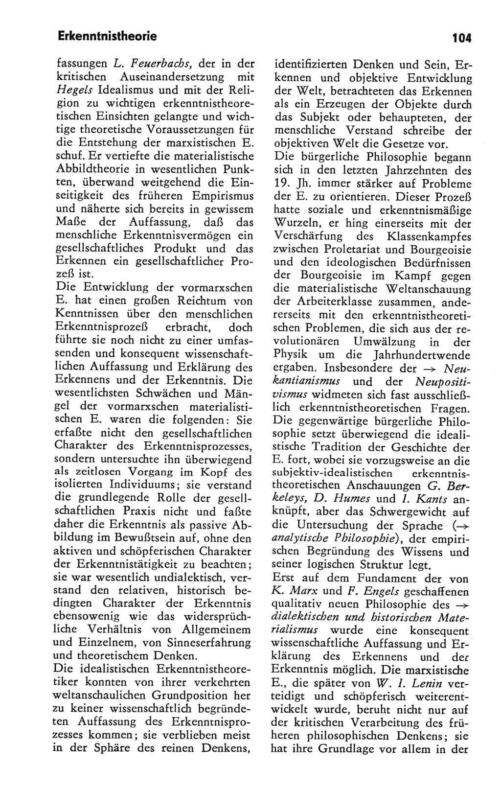 Kleines Wörterbuch der marxistisch-leninistischen Philosophie [Deutsche Demokratische Republik (DDR)] 1981, Seite 104 (Kl. Wb. ML Phil. DDR 1981, S. 104)