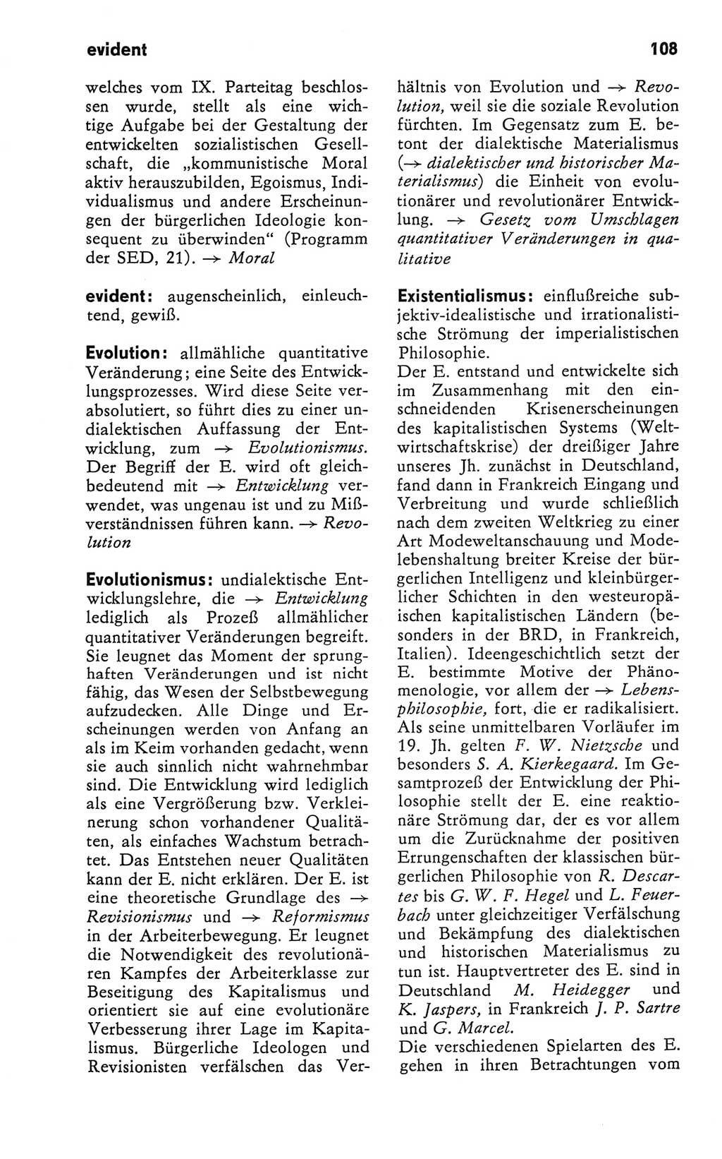 Kleines Wörterbuch der marxistisch-leninistischen Philosophie [Deutsche Demokratische Republik (DDR)] 1981, Seite 108 (Kl. Wb. ML Phil. DDR 1981, S. 108)