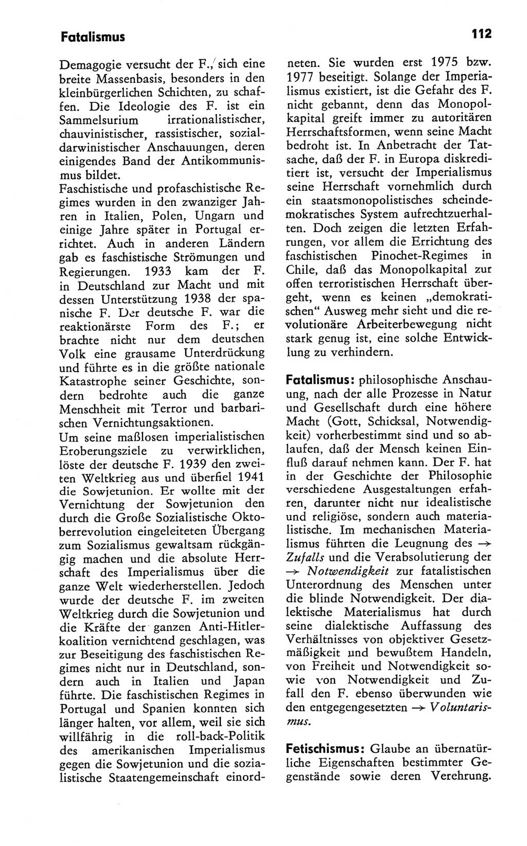 Kleines Wörterbuch der marxistisch-leninistischen Philosophie [Deutsche Demokratische Republik (DDR)] 1981, Seite 112 (Kl. Wb. ML Phil. DDR 1981, S. 112)