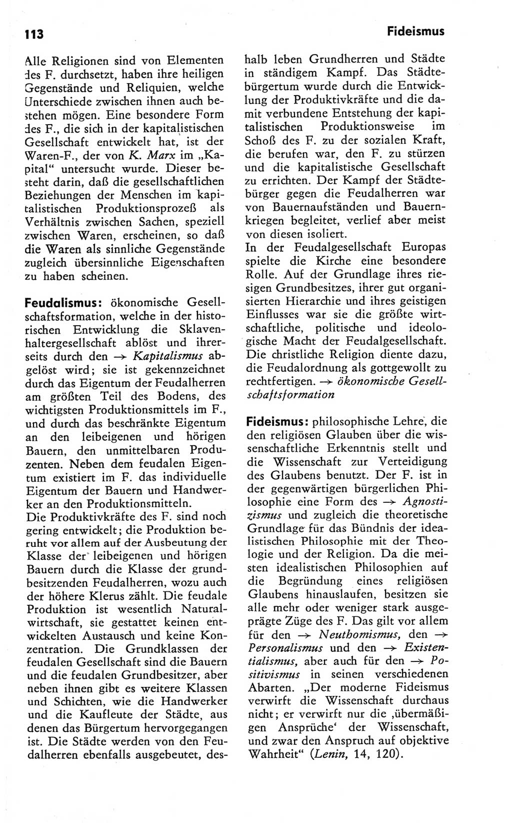 Kleines Wörterbuch der marxistisch-leninistischen Philosophie [Deutsche Demokratische Republik (DDR)] 1981, Seite 113 (Kl. Wb. ML Phil. DDR 1981, S. 113)