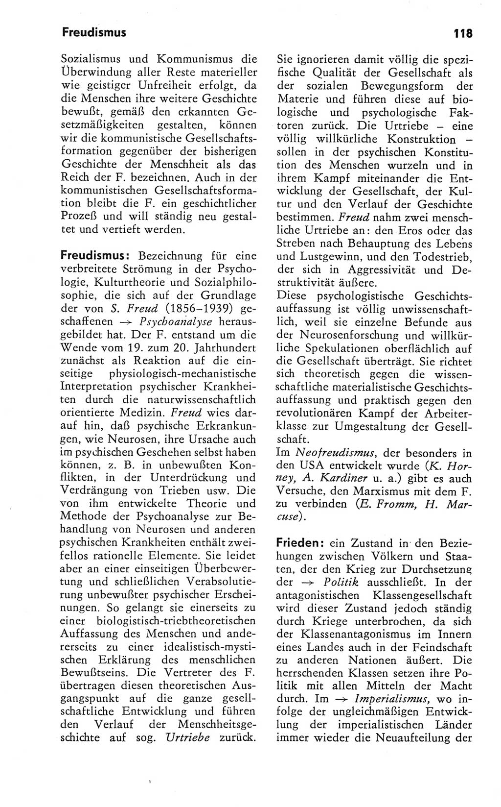 Kleines Wörterbuch der marxistisch-leninistischen Philosophie [Deutsche Demokratische Republik (DDR)] 1981, Seite 118 (Kl. Wb. ML Phil. DDR 1981, S. 118)