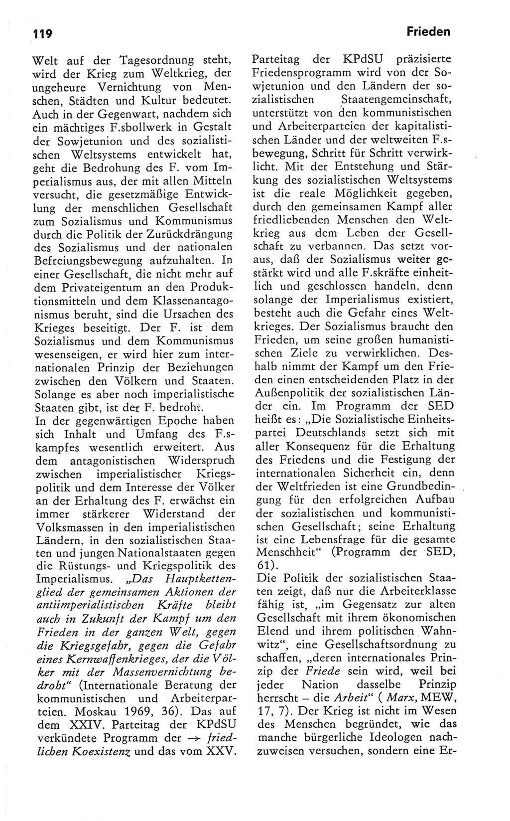 Kleines Wörterbuch der marxistisch-leninistischen Philosophie [Deutsche Demokratische Republik (DDR)] 1981, Seite 119 (Kl. Wb. ML Phil. DDR 1981, S. 119)