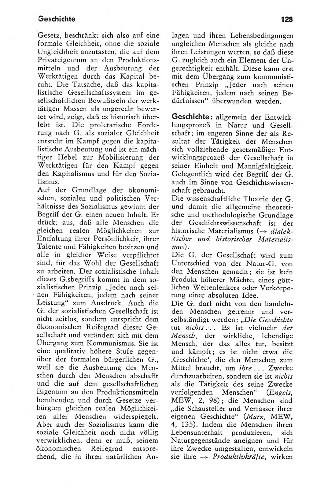 Kleines Wörterbuch der marxistisch-leninistischen Philosophie [Deutsche Demokratische Republik (DDR)] 1981, Seite 128 (Kl. Wb. ML Phil. DDR 1981, S. 128)