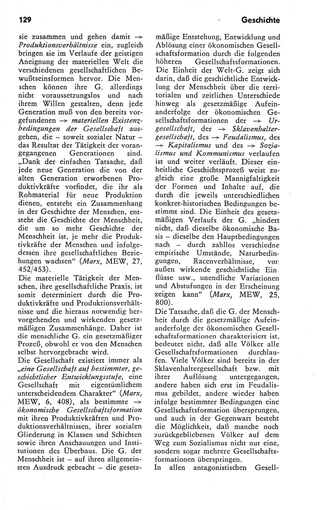 Kleines Wörterbuch der marxistisch-leninistischen Philosophie [Deutsche Demokratische Republik (DDR)] 1981, Seite 129 (Kl. Wb. ML Phil. DDR 1981, S. 129)