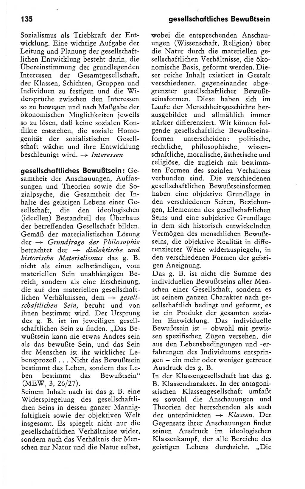 Kleines Wörterbuch der marxistisch-leninistischen Philosophie [Deutsche Demokratische Republik (DDR)] 1981, Seite 135 (Kl. Wb. ML Phil. DDR 1981, S. 135)