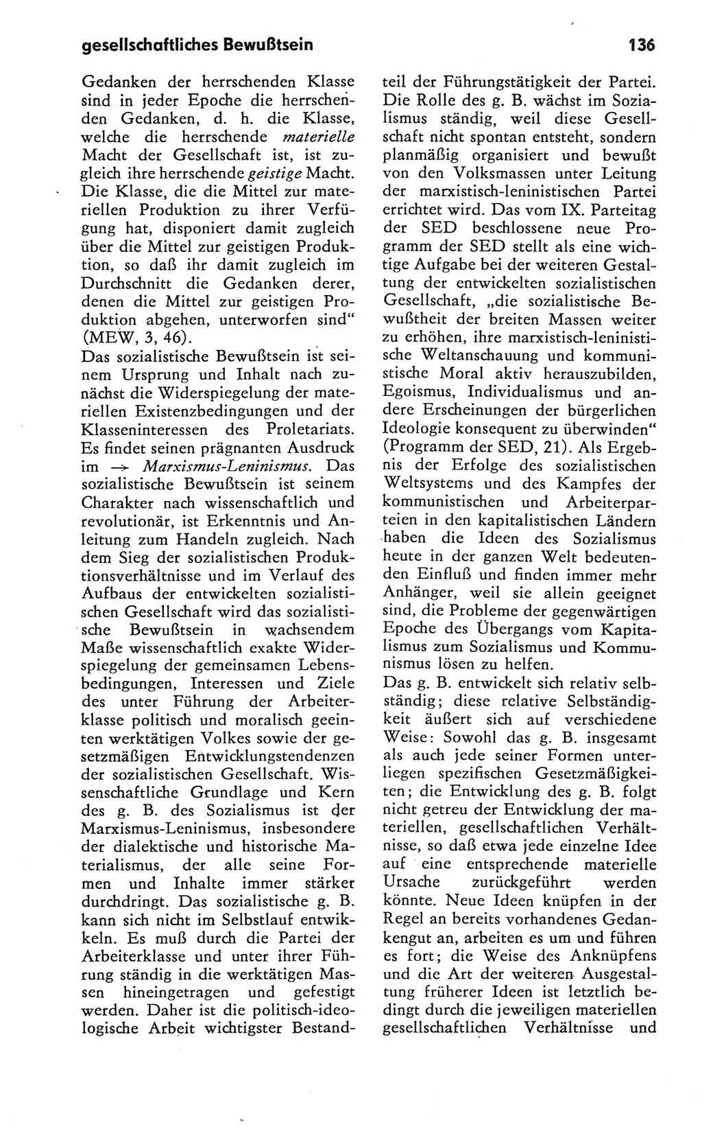 Kleines Wörterbuch der marxistisch-leninistischen Philosophie [Deutsche Demokratische Republik (DDR)] 1981, Seite 136 (Kl. Wb. ML Phil. DDR 1981, S. 136)