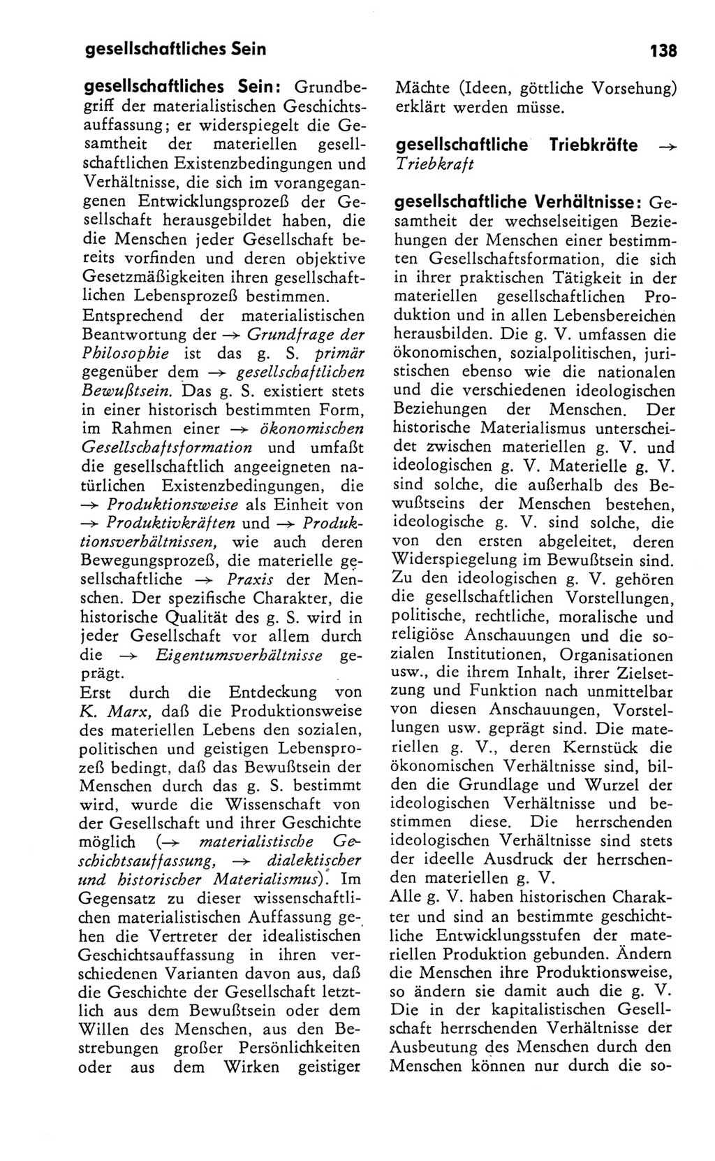 Kleines Wörterbuch der marxistisch-leninistischen Philosophie [Deutsche Demokratische Republik (DDR)] 1981, Seite 138 (Kl. Wb. ML Phil. DDR 1981, S. 138)