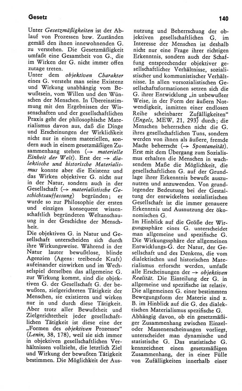 Kleines Wörterbuch der marxistisch-leninistischen Philosophie [Deutsche Demokratische Republik (DDR)] 1981, Seite 140 (Kl. Wb. ML Phil. DDR 1981, S. 140)