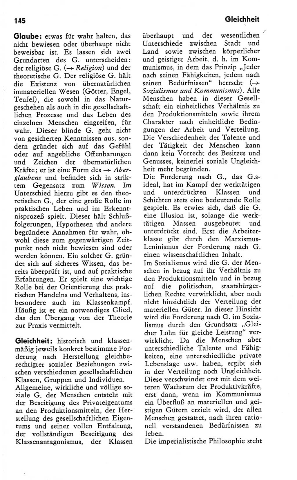 Kleines Wörterbuch der marxistisch-leninistischen Philosophie [Deutsche Demokratische Republik (DDR)] 1981, Seite 145 (Kl. Wb. ML Phil. DDR 1981, S. 145)