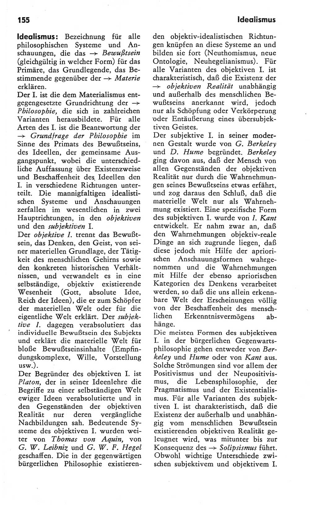 Kleines Wörterbuch der marxistisch-leninistischen Philosophie [Deutsche Demokratische Republik (DDR)] 1981, Seite 155 (Kl. Wb. ML Phil. DDR 1981, S. 155)