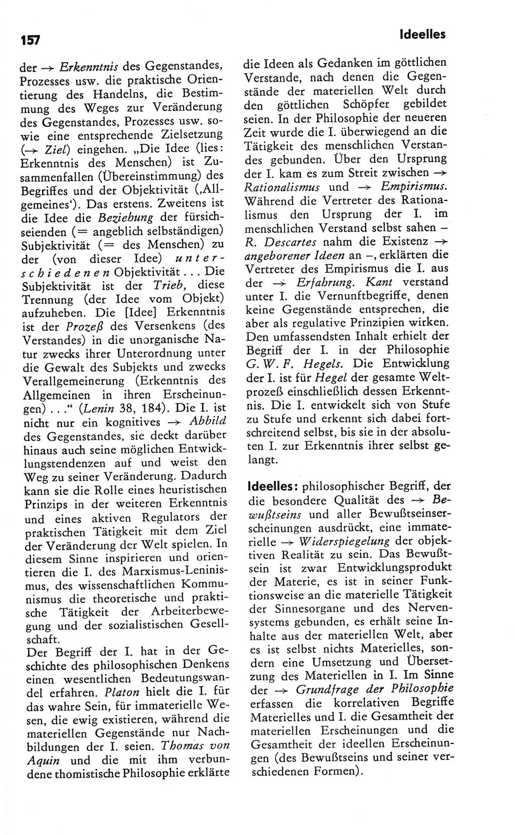 Kleines Wörterbuch der marxistisch-leninistischen Philosophie [Deutsche Demokratische Republik (DDR)] 1981, Seite 157 (Kl. Wb. ML Phil. DDR 1981, S. 157)