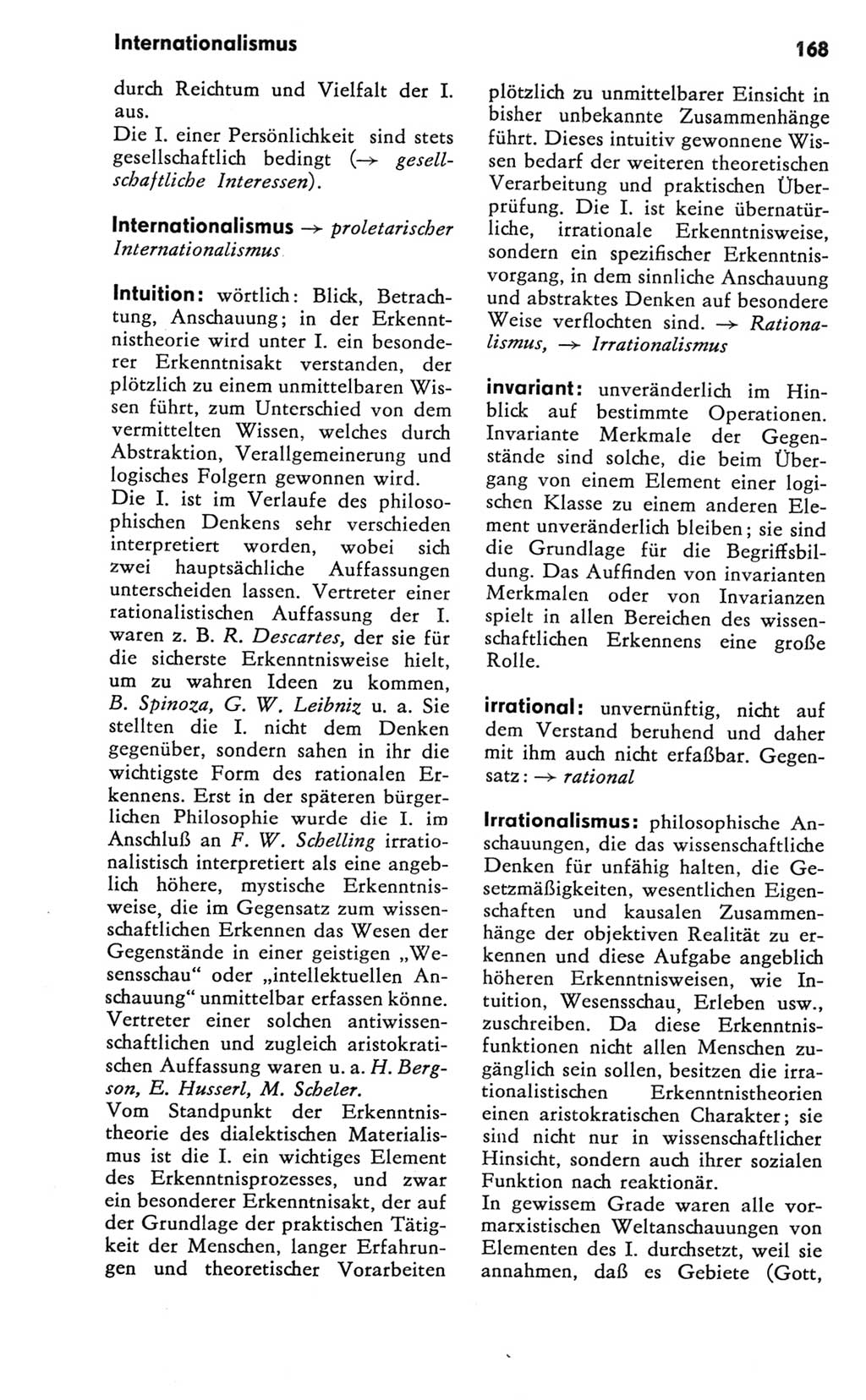 Kleines Wörterbuch der marxistisch-leninistischen Philosophie [Deutsche Demokratische Republik (DDR)] 1981, Seite 168 (Kl. Wb. ML Phil. DDR 1981, S. 168)