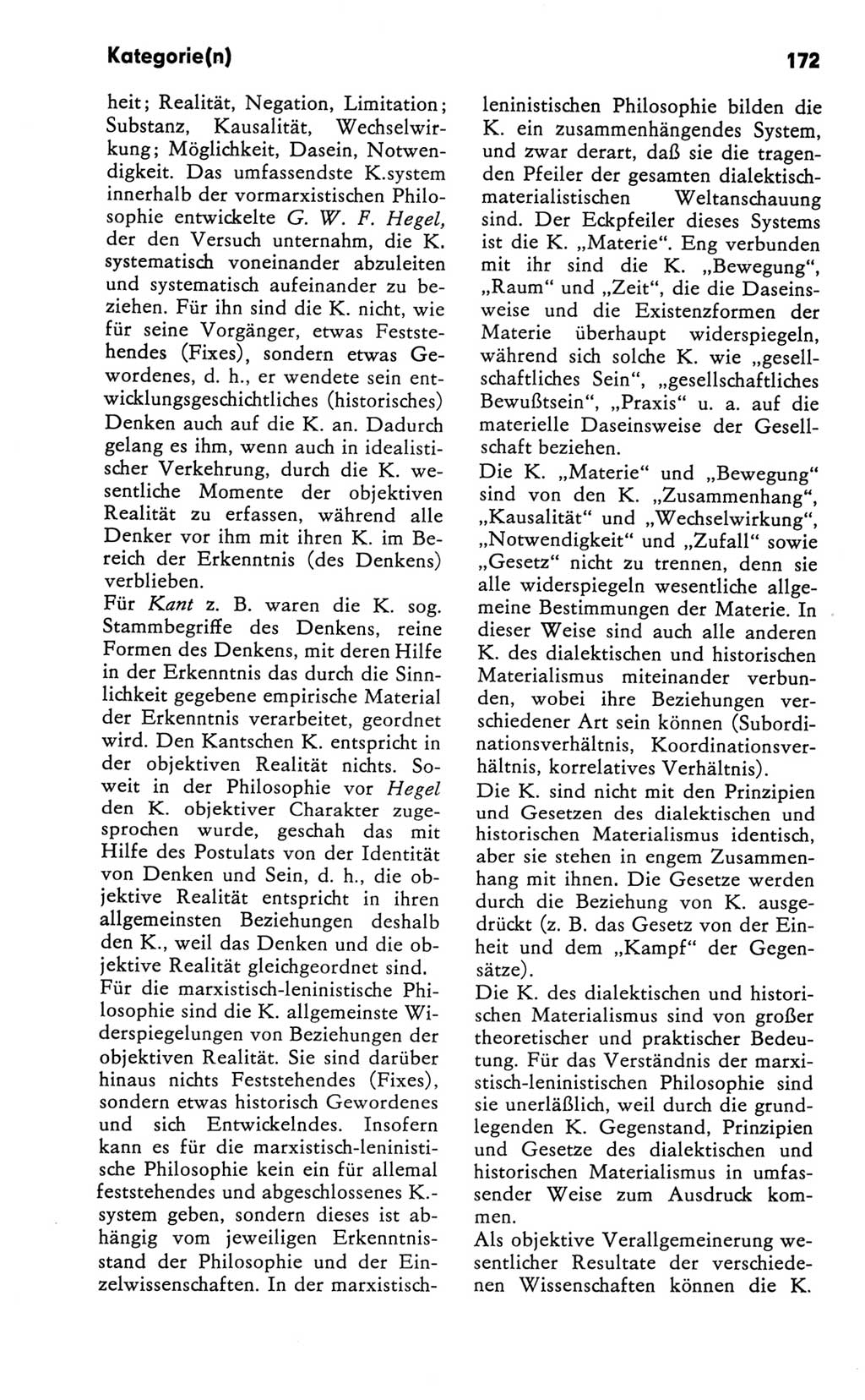 Kleines Wörterbuch der marxistisch-leninistischen Philosophie [Deutsche Demokratische Republik (DDR)] 1981, Seite 172 (Kl. Wb. ML Phil. DDR 1981, S. 172)