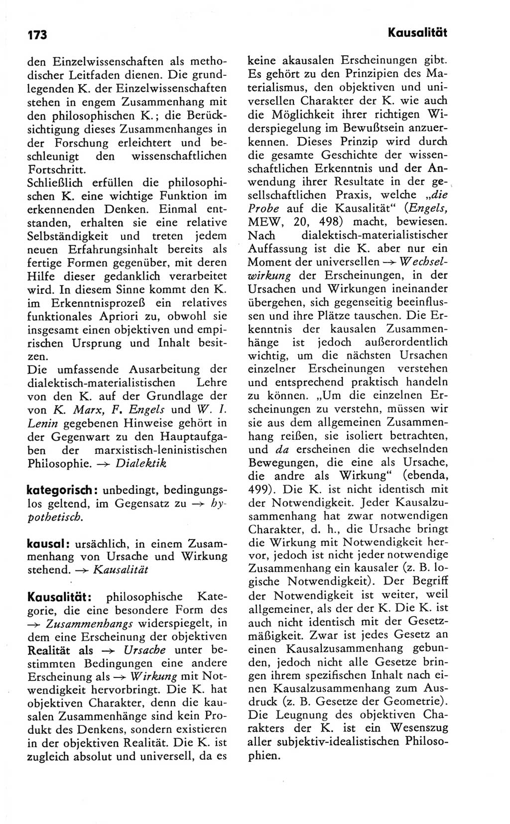 Kleines Wörterbuch der marxistisch-leninistischen Philosophie [Deutsche Demokratische Republik (DDR)] 1981, Seite 173 (Kl. Wb. ML Phil. DDR 1981, S. 173)
