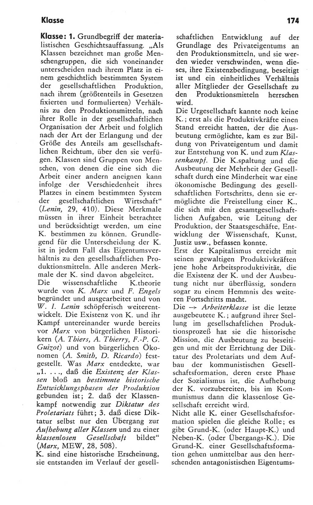 Kleines Wörterbuch der marxistisch-leninistischen Philosophie [Deutsche Demokratische Republik (DDR)] 1981, Seite 174 (Kl. Wb. ML Phil. DDR 1981, S. 174)