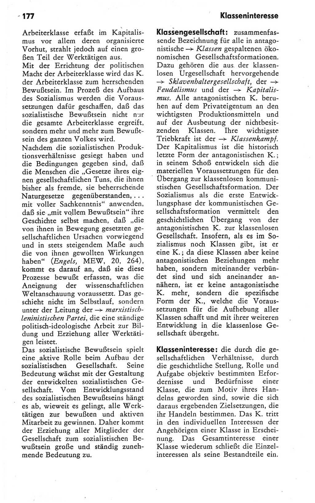 Kleines Wörterbuch der marxistisch-leninistischen Philosophie [Deutsche Demokratische Republik (DDR)] 1981, Seite 177 (Kl. Wb. ML Phil. DDR 1981, S. 177)