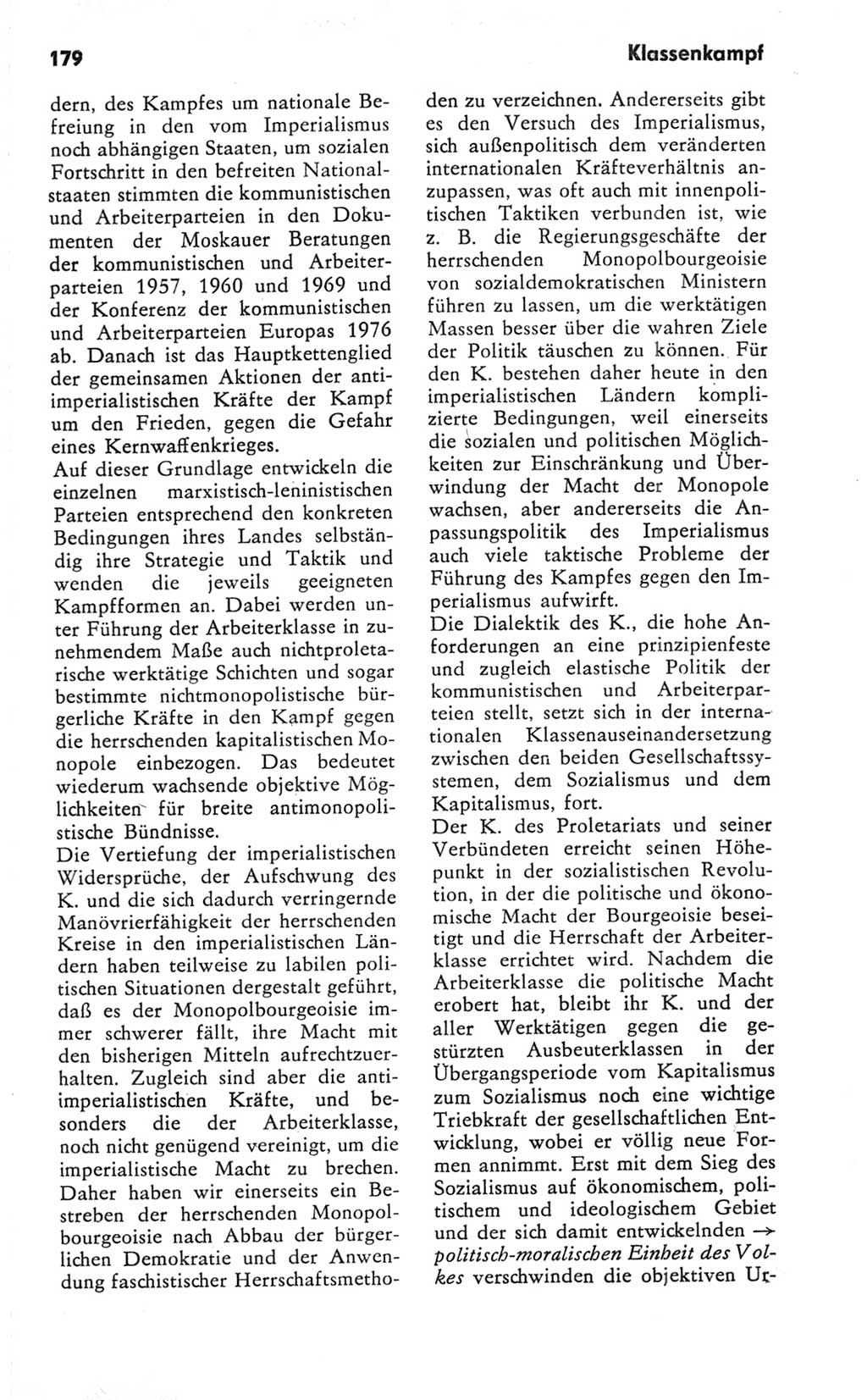 Kleines Wörterbuch der marxistisch-leninistischen Philosophie [Deutsche Demokratische Republik (DDR)] 1981, Seite 179 (Kl. Wb. ML Phil. DDR 1981, S. 179)