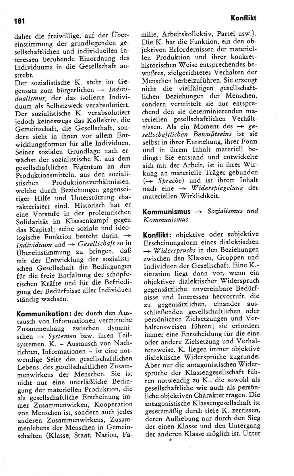 Kleines Wörterbuch der marxistisch-leninistischen Philosophie [Deutsche Demokratische Republik (DDR)] 1981, Seite 181 (Kl. Wb. ML Phil. DDR 1981, S. 181)