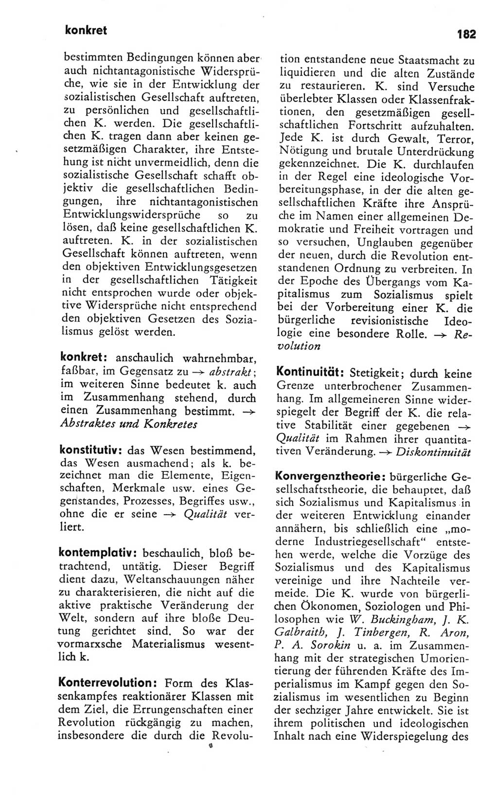 Kleines Wörterbuch der marxistisch-leninistischen Philosophie [Deutsche Demokratische Republik (DDR)] 1981, Seite 182 (Kl. Wb. ML Phil. DDR 1981, S. 182)