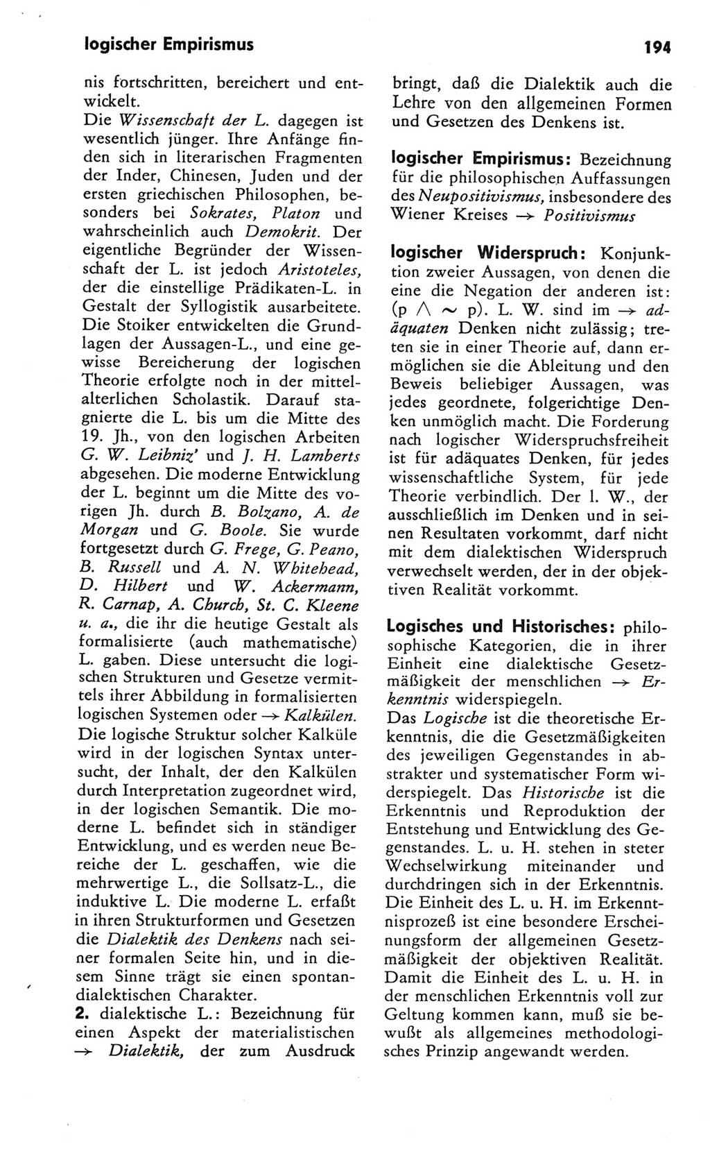 Kleines Wörterbuch der marxistisch-leninistischen Philosophie [Deutsche Demokratische Republik (DDR)] 1981, Seite 194 (Kl. Wb. ML Phil. DDR 1981, S. 194)