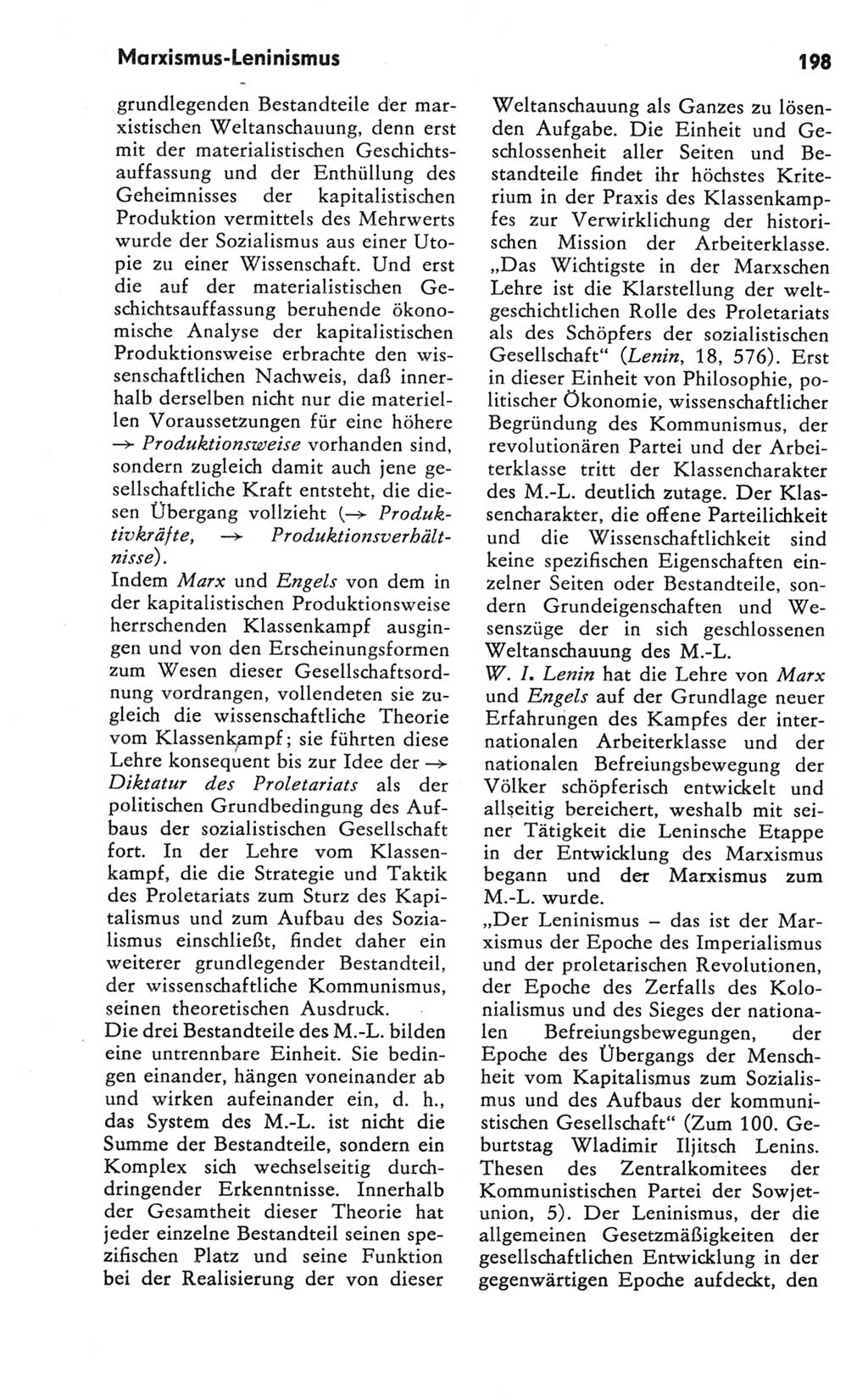 Kleines Wörterbuch der marxistisch-leninistischen Philosophie [Deutsche Demokratische Republik (DDR)] 1981, Seite 198 (Kl. Wb. ML Phil. DDR 1981, S. 198)
