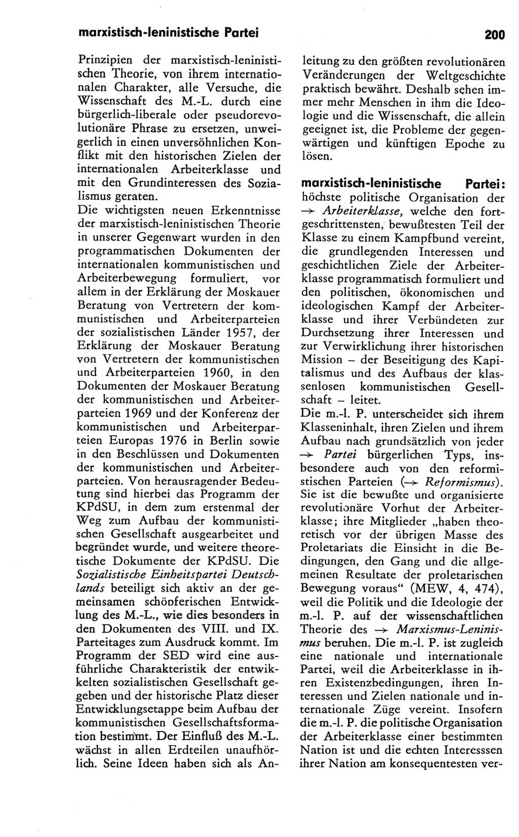 Kleines Wörterbuch der marxistisch-leninistischen Philosophie [Deutsche Demokratische Republik (DDR)] 1981, Seite 200 (Kl. Wb. ML Phil. DDR 1981, S. 200)