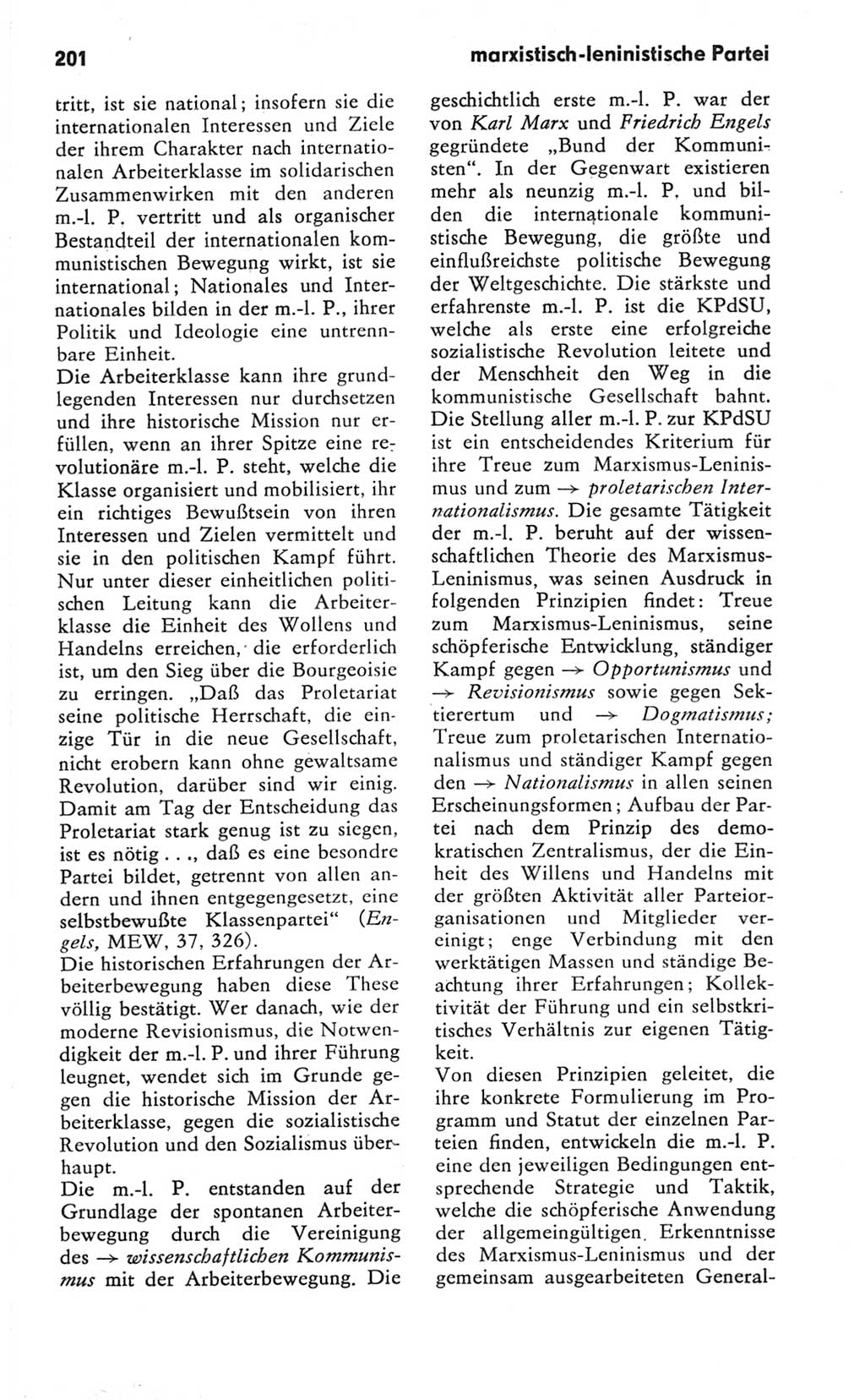 Kleines Wörterbuch der marxistisch-leninistischen Philosophie [Deutsche Demokratische Republik (DDR)] 1981, Seite 201 (Kl. Wb. ML Phil. DDR 1981, S. 201)