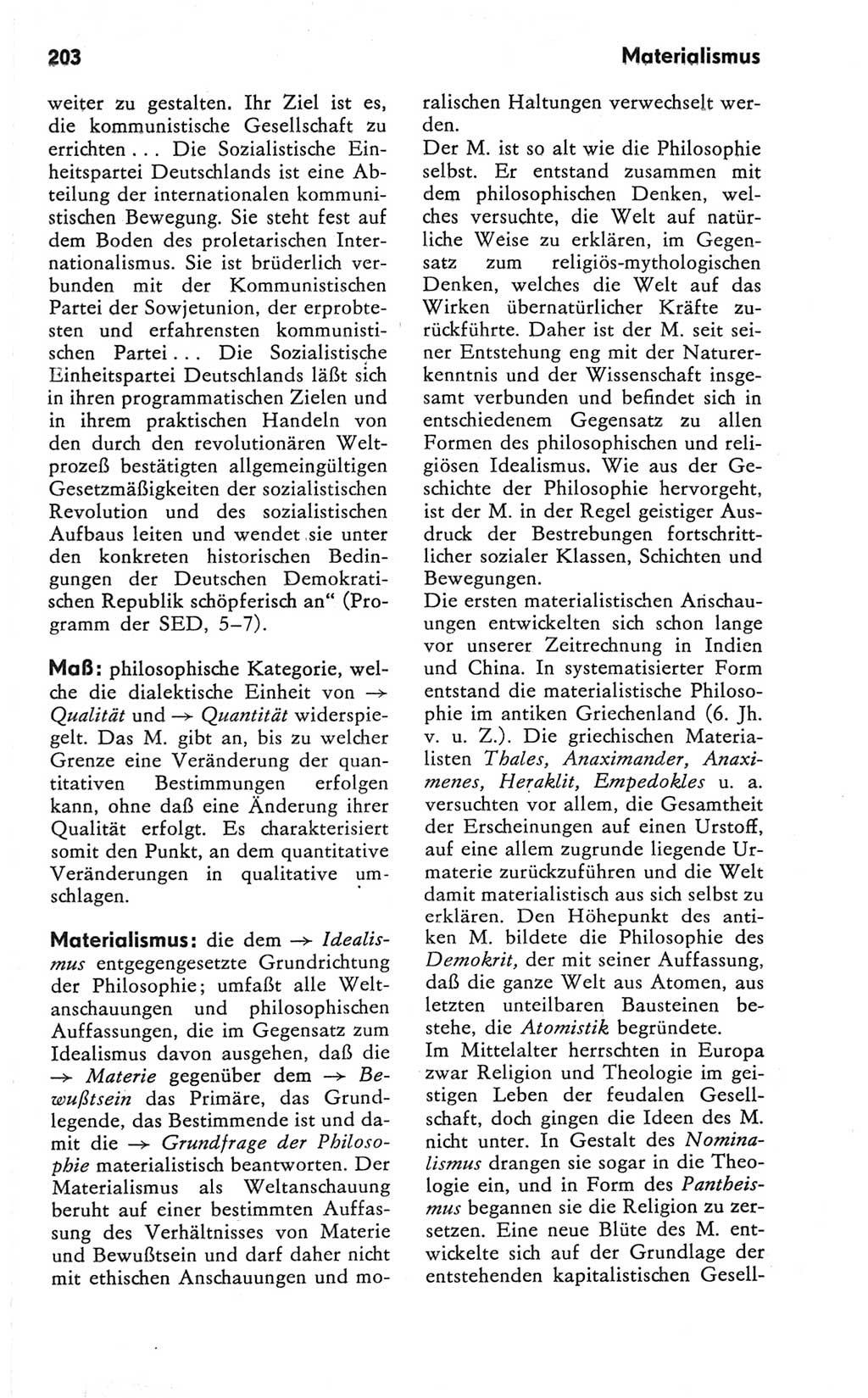 Kleines Wörterbuch der marxistisch-leninistischen Philosophie [Deutsche Demokratische Republik (DDR)] 1981, Seite 203 (Kl. Wb. ML Phil. DDR 1981, S. 203)