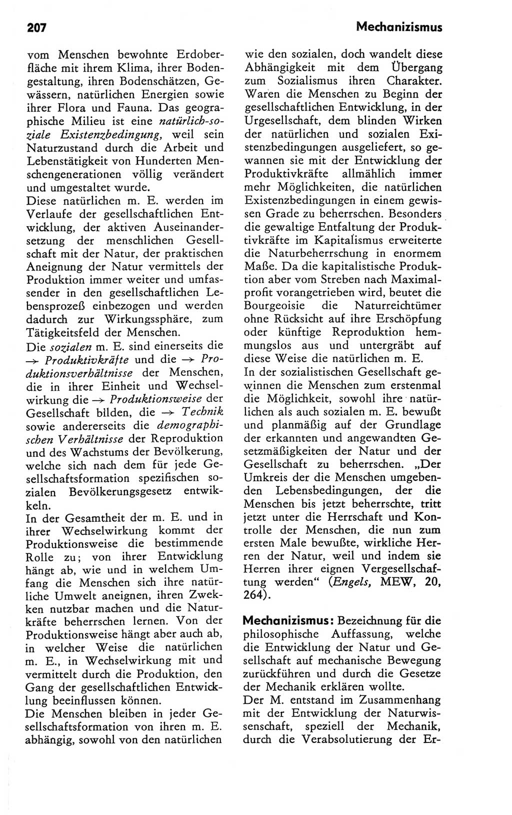 Kleines Wörterbuch der marxistisch-leninistischen Philosophie [Deutsche Demokratische Republik (DDR)] 1981, Seite 207 (Kl. Wb. ML Phil. DDR 1981, S. 207)