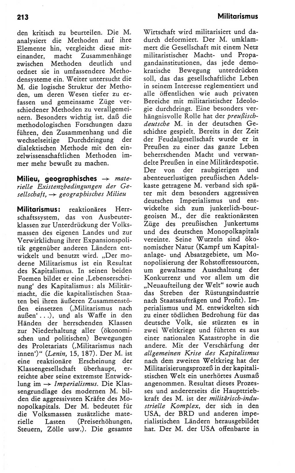 Kleines Wörterbuch der marxistisch-leninistischen Philosophie [Deutsche Demokratische Republik (DDR)] 1981, Seite 213 (Kl. Wb. ML Phil. DDR 1981, S. 213)