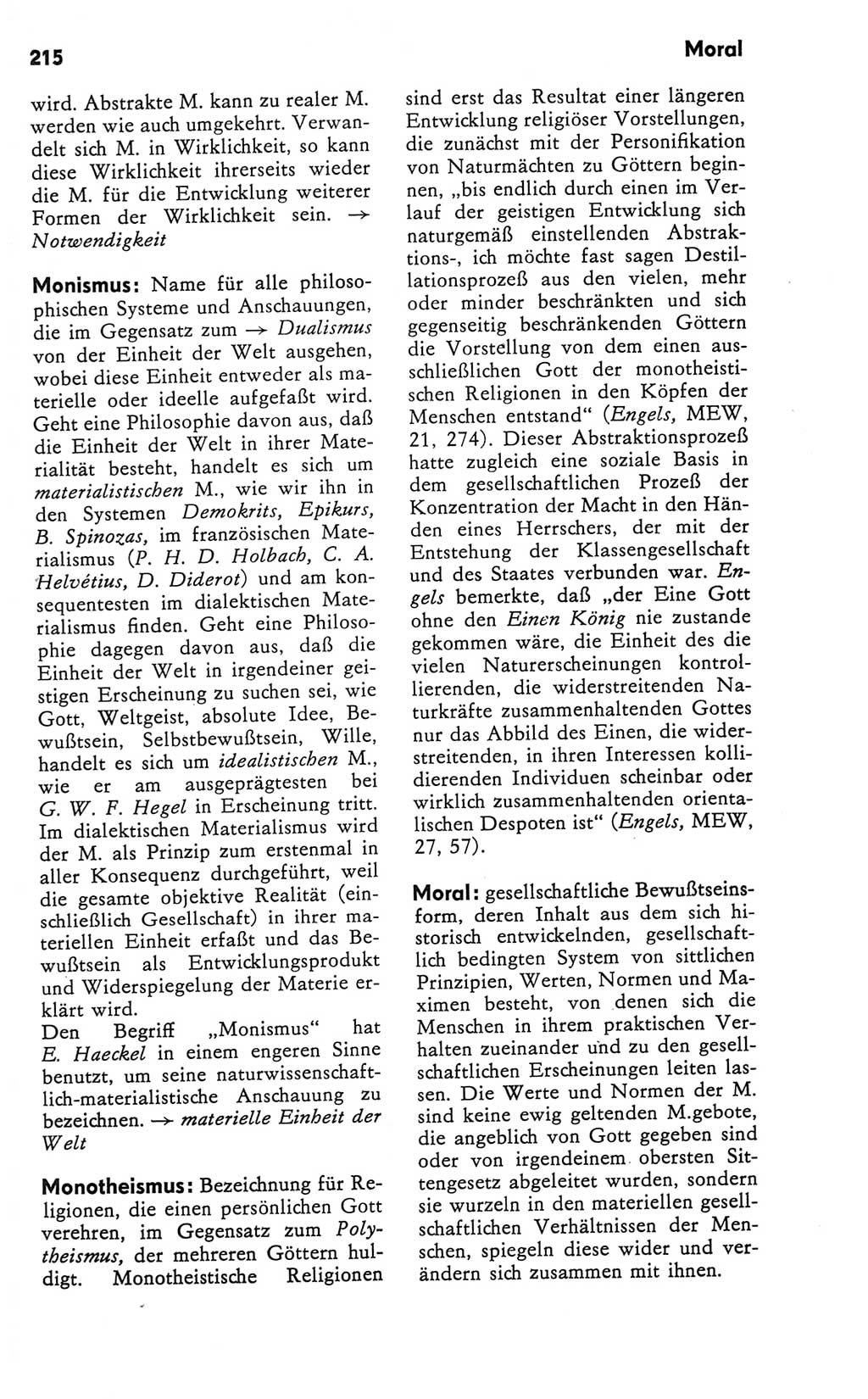Kleines Wörterbuch der marxistisch-leninistischen Philosophie [Deutsche Demokratische Republik (DDR)] 1981, Seite 215 (Kl. Wb. ML Phil. DDR 1981, S. 215)