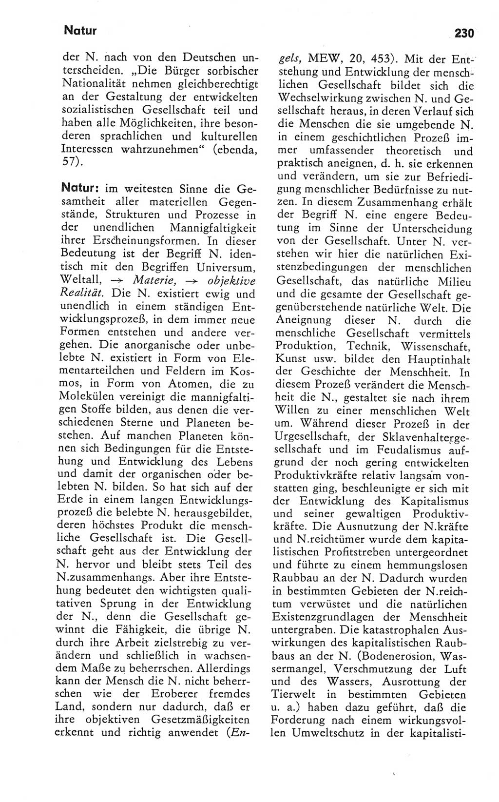 Kleines Wörterbuch der marxistisch-leninistischen Philosophie [Deutsche Demokratische Republik (DDR)] 1981, Seite 230 (Kl. Wb. ML Phil. DDR 1981, S. 230)